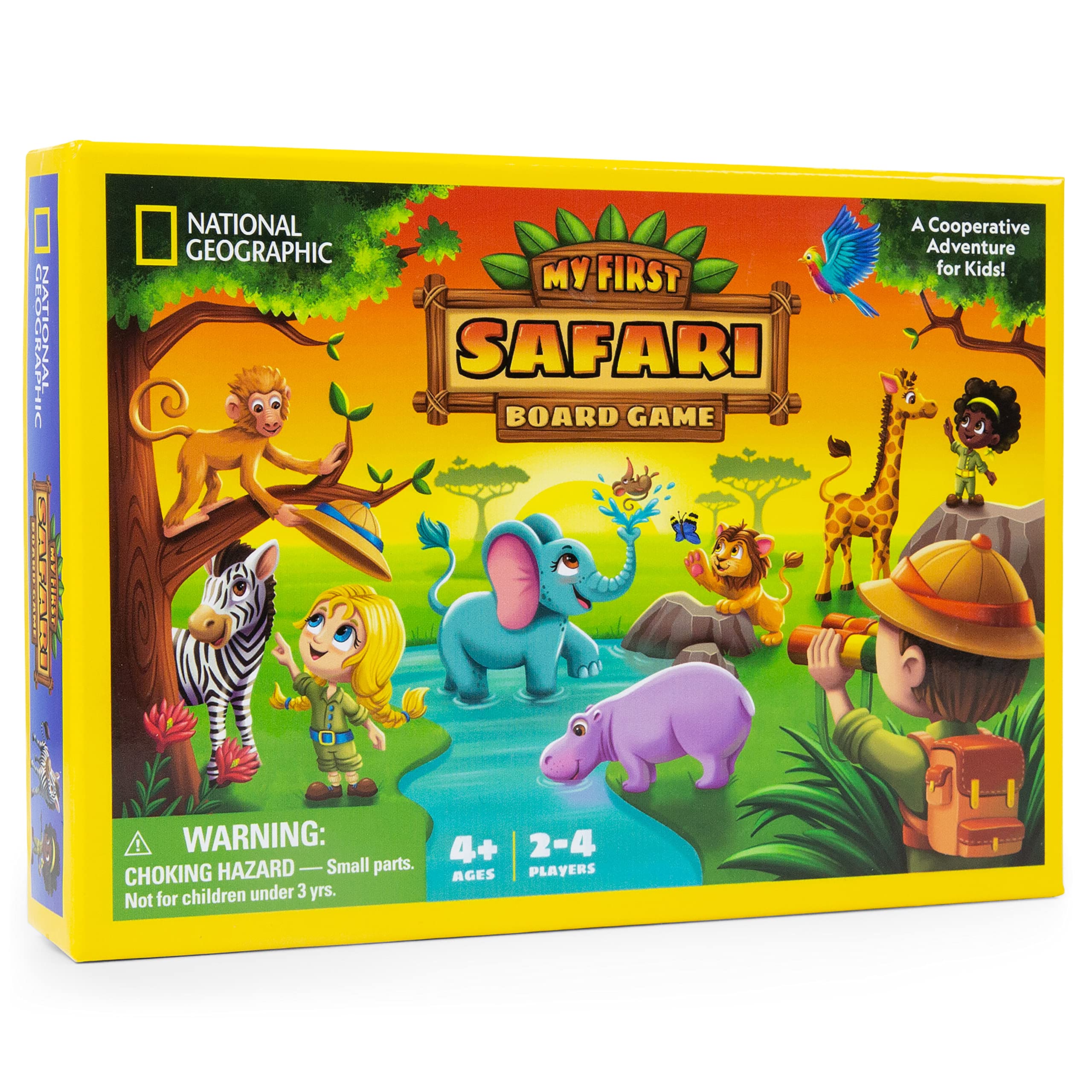 NATIONAL GEOGRAPHIC My First Safari Board Game for Kids 4-6 – Animal Game for Kids & Adults, Cooperative Fun Perfect for Family Game Night, Kids Board Games, Games for Family Night