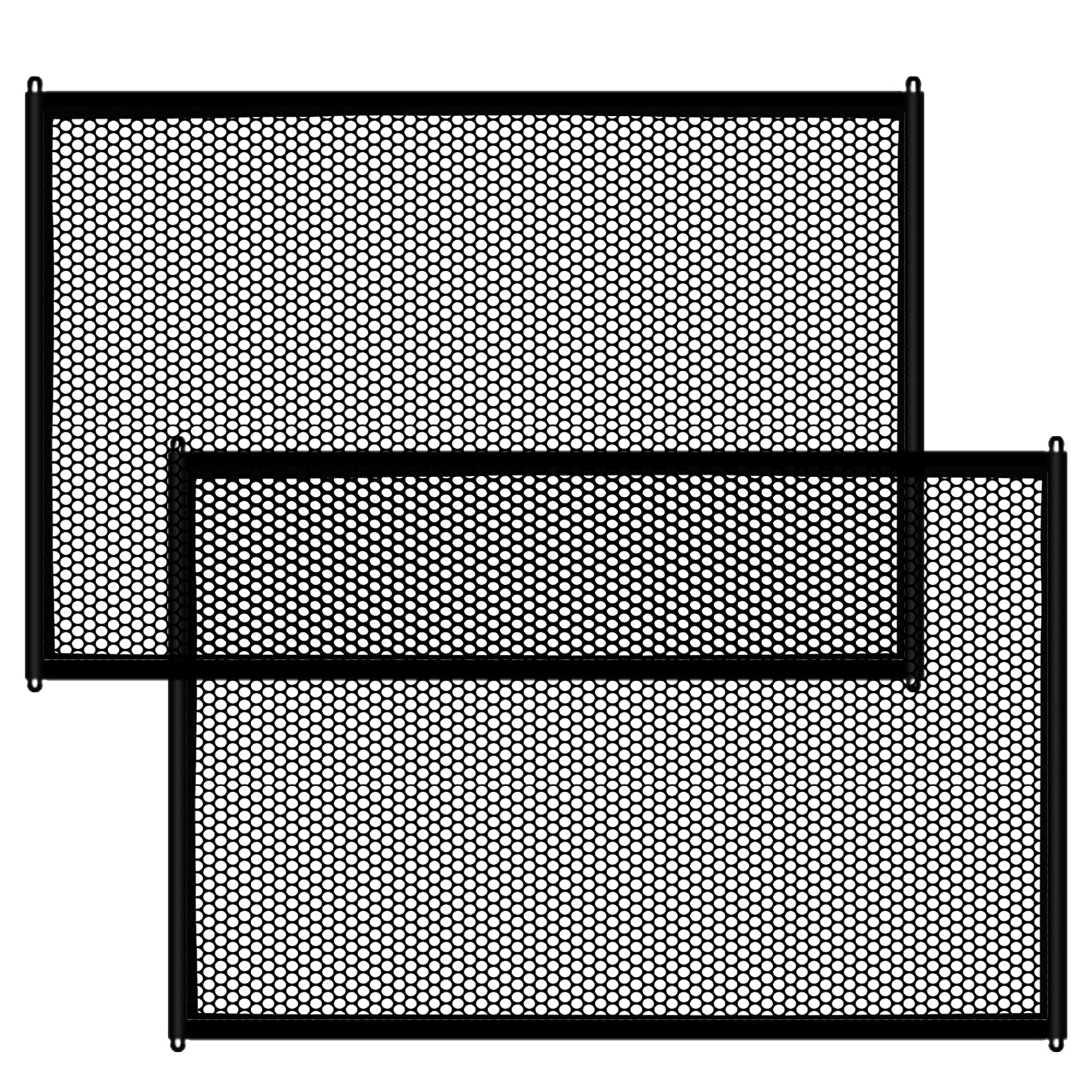 2 Pack Dog Gate, Mesh Baby Gate, 43.3'' X 28.3'' Pet Gate for The House, No Drilling Puppy Gate for Stairs & Doorways Install Anywhere,12 Hooks by Lofekea