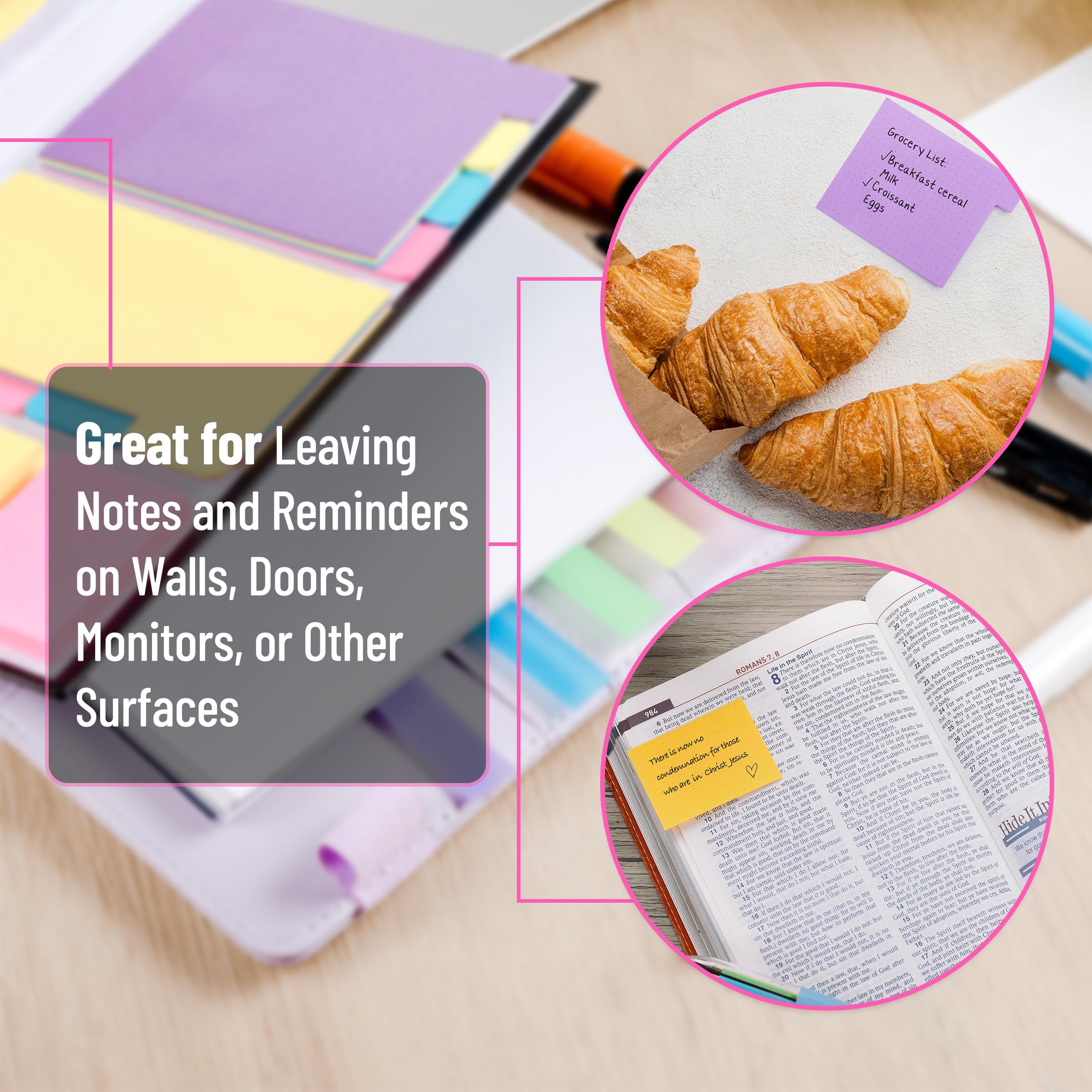 Mr. Pen- Bible Sticky Notes Set, 410 Pack, School, Office Supplies, Planner Sticky Note Dividers Tabs, Book Notes