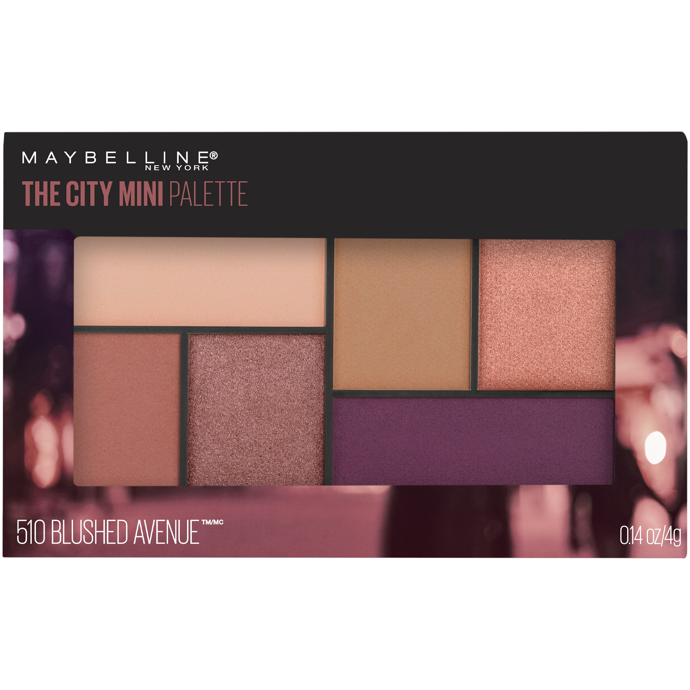 Maybelline New York The City Mini Eyeshadow Palette Makeup, Blushed Avenue, 0.14 oz.