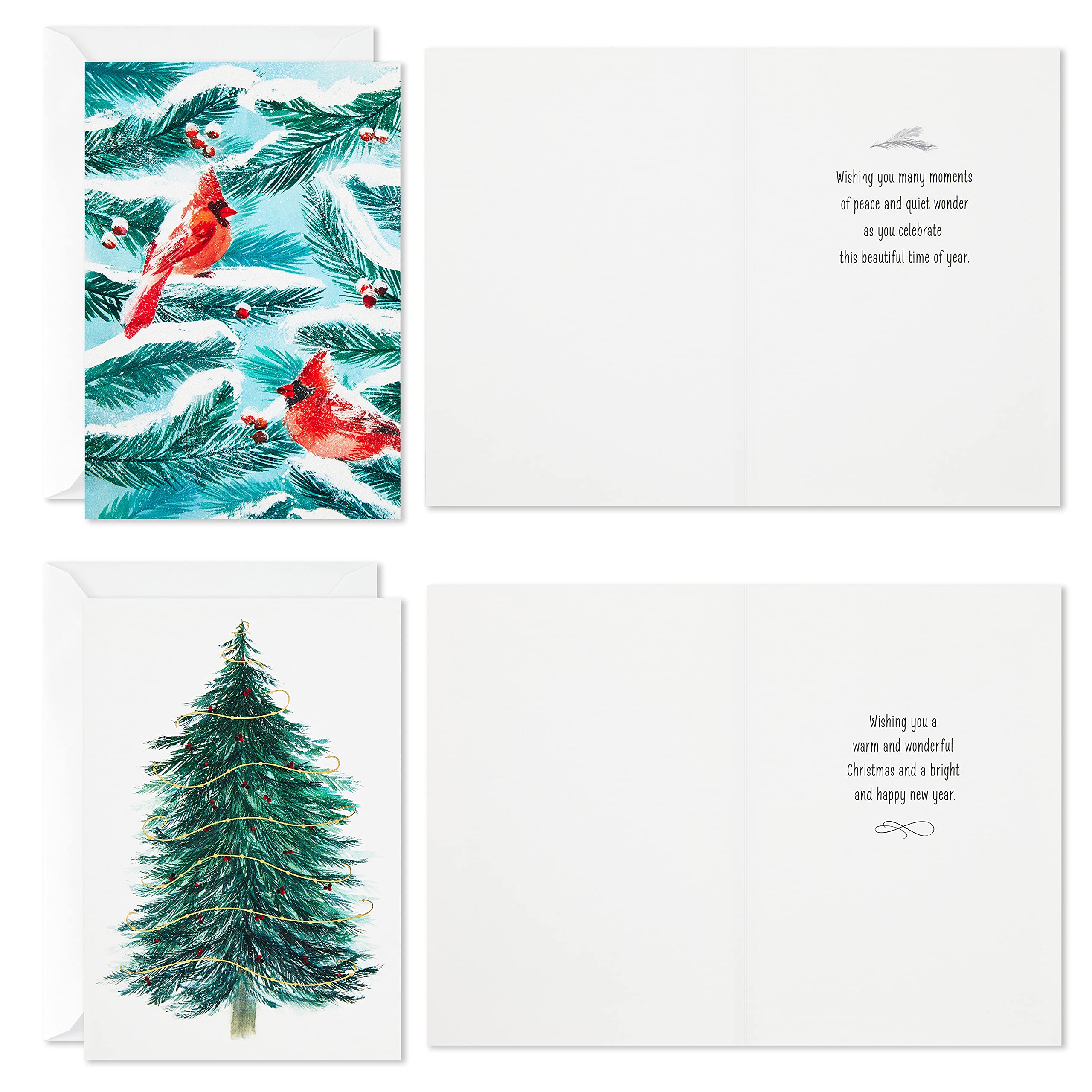 Hallmark Boxed Christmas Cards Assortment, Cardinals and Snowy Barn (40 Cards and Envelopes)