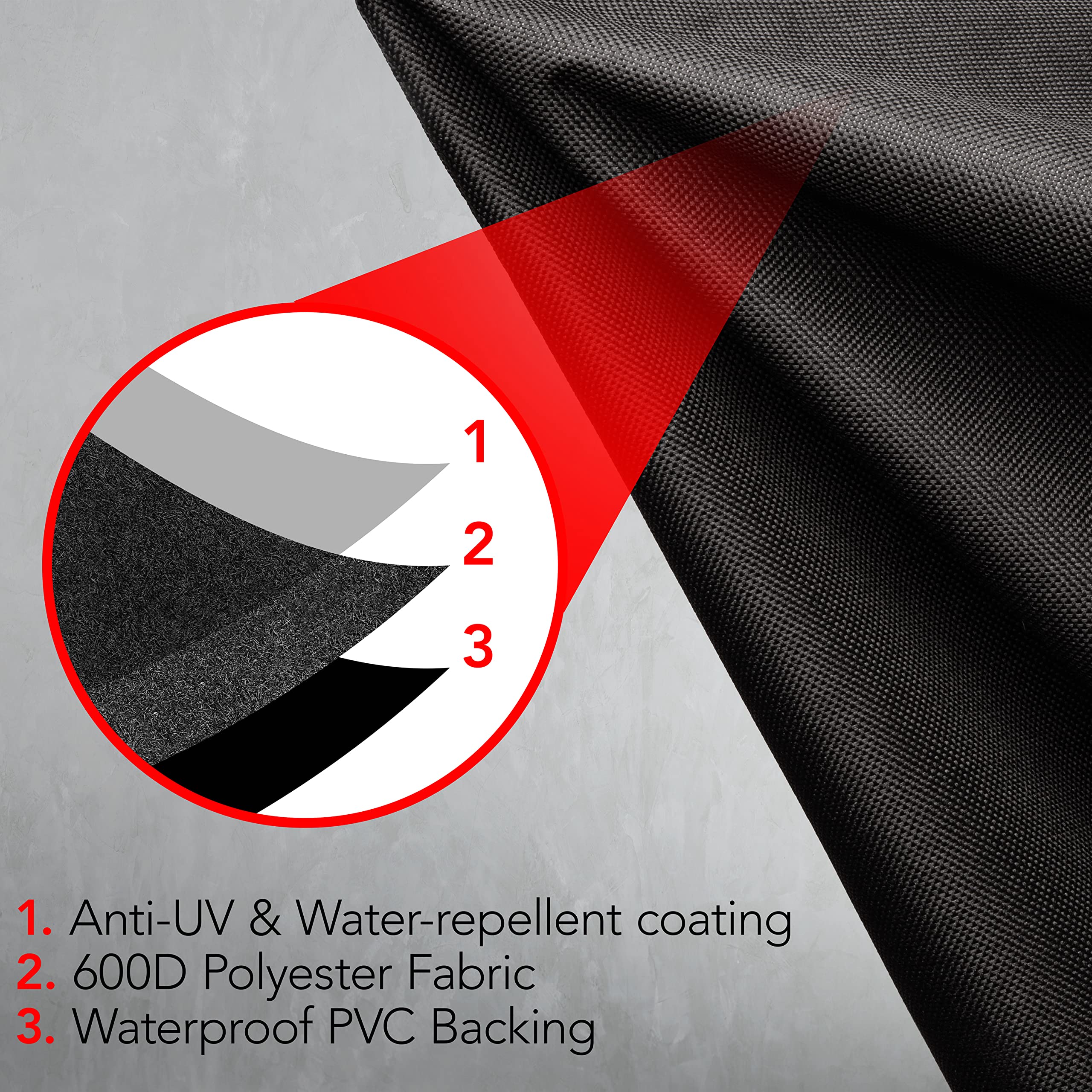 GrillTough Heavy Duty BBQ Grill Cover for Outdoor Grill, 60 Inch – Waterproof, Weather Resistant, UV & Fade Resistant with Adjustable Straps – Gas Grill Cover for Weber, Charbroil