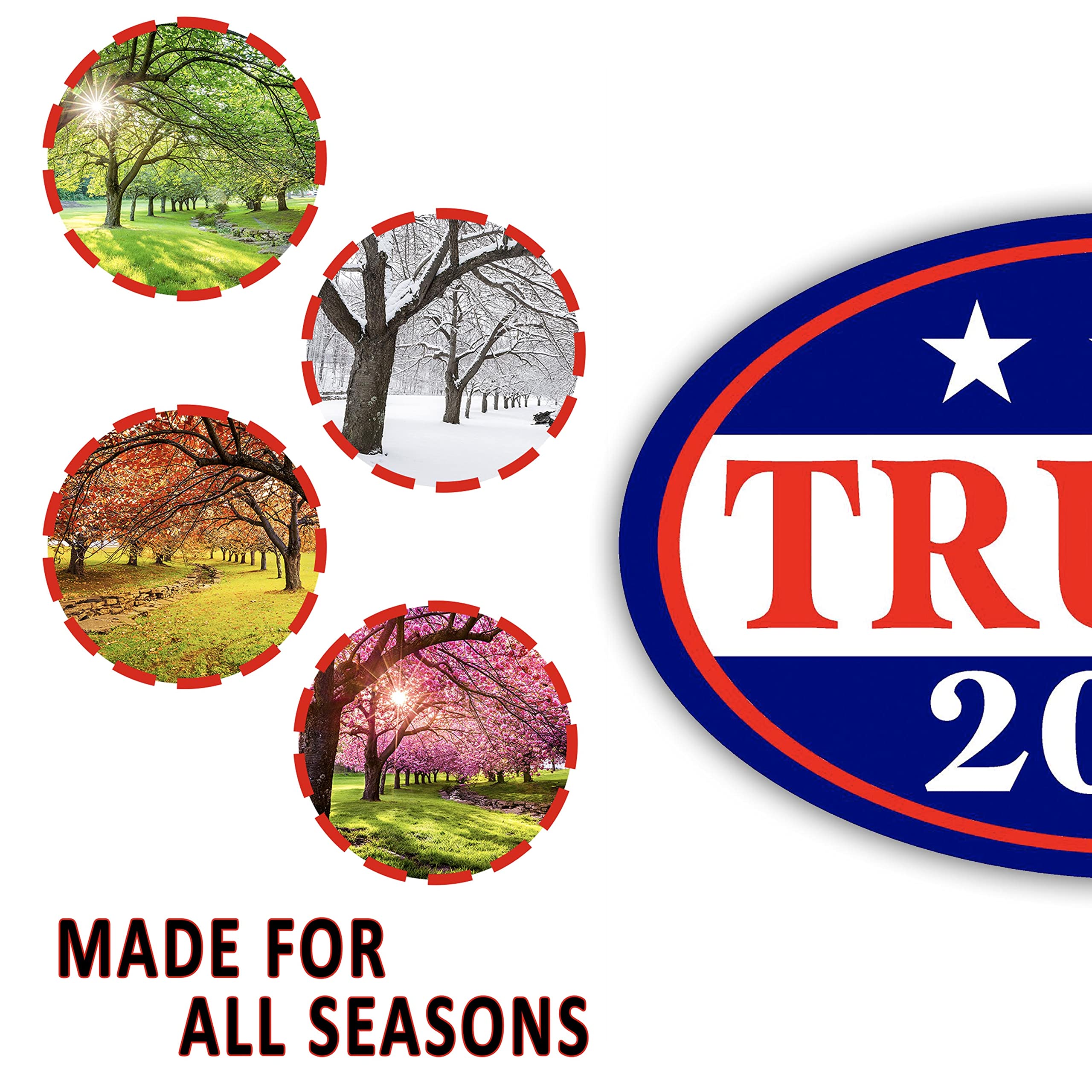 Trump 2024 Donald Trump for President Magnetic Bumper Sticker Oval, Share w/Family & Friends - Political Sticker for Vehicle, Refrigerator - Car Magnet Decal, Room & Wall Decor, Gift - 3.5"x5.5"