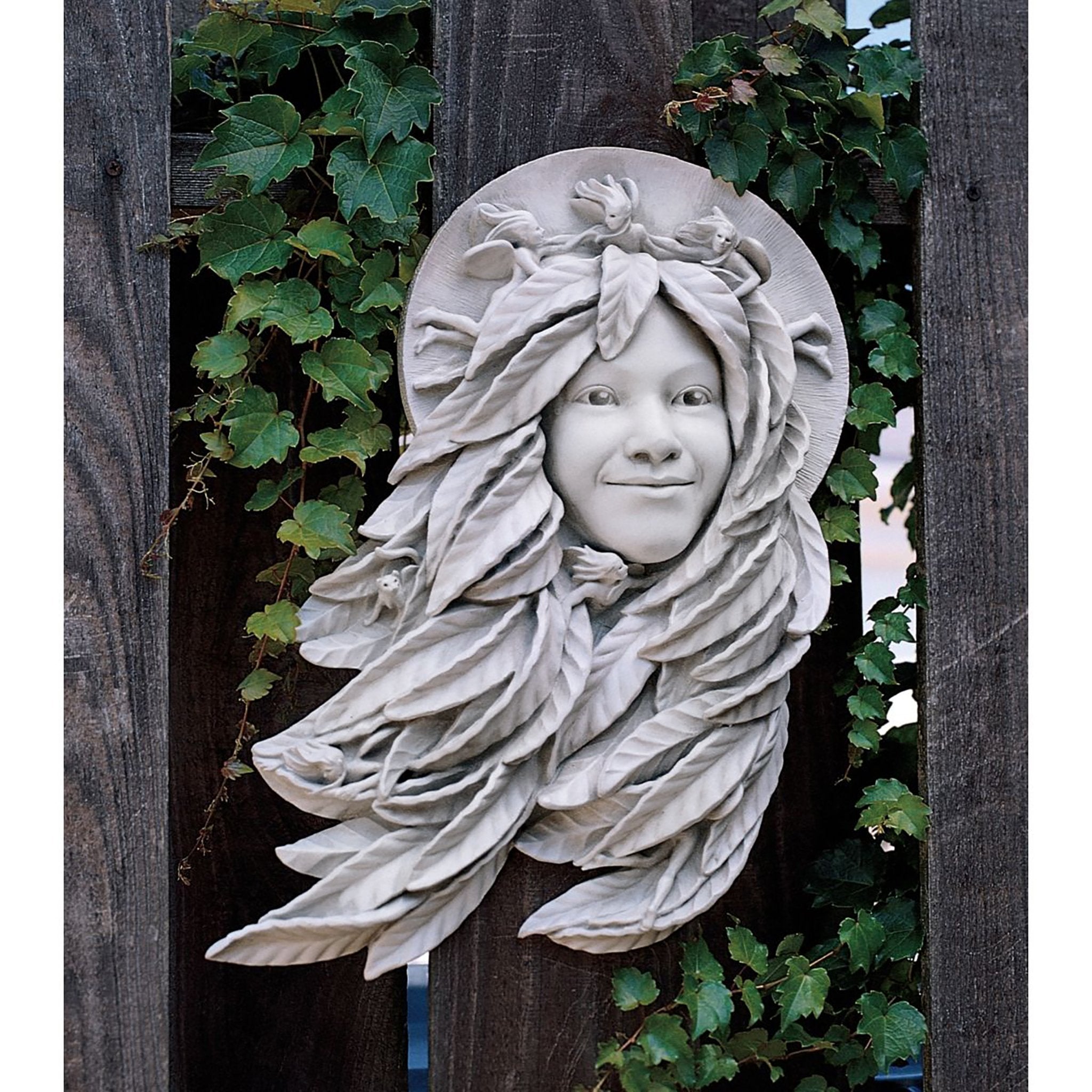 Design Toscano OS68346 Daphne: Greenwoman Wall Sculpture,antique stone