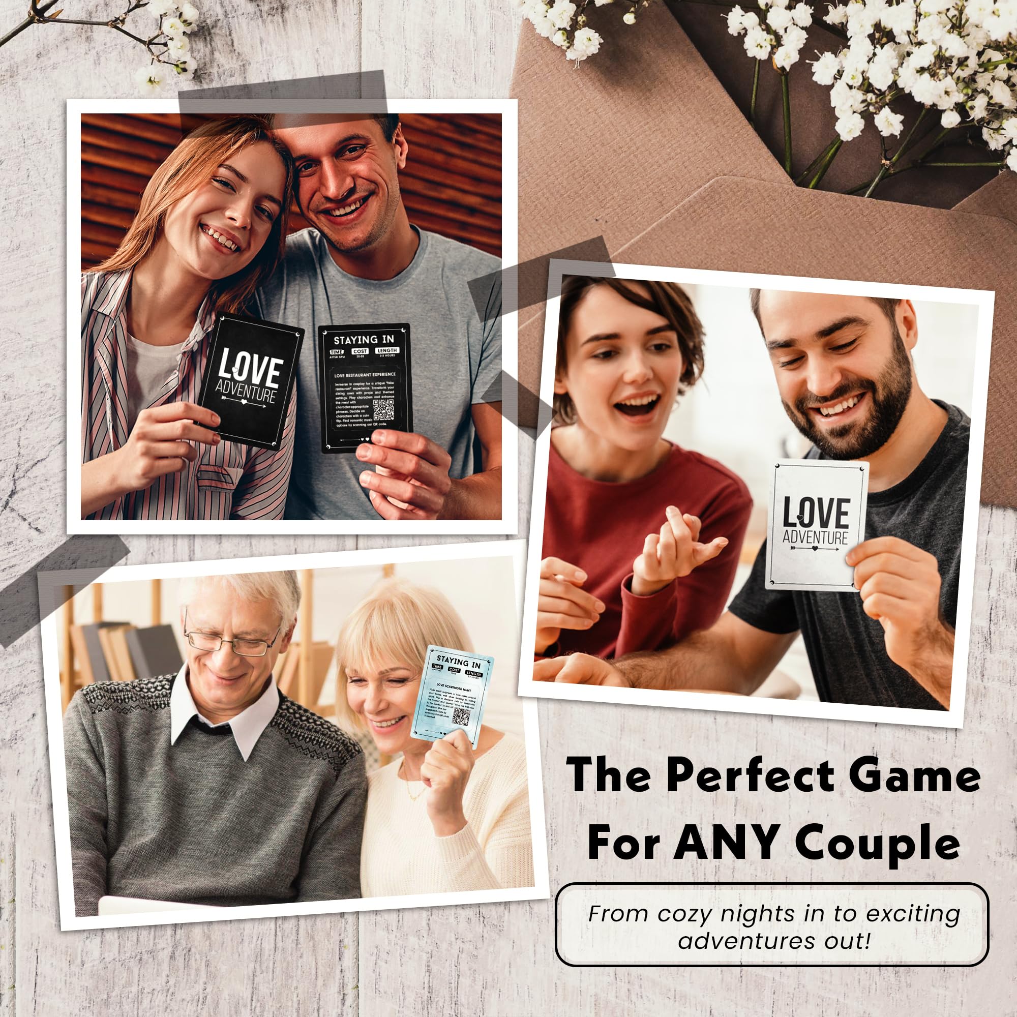 LOVEVIBE 40 Fun and Romantic Scratch Off Date Adventure Ideas for Her, Him, Girlfriend, Boyfriend, Wife, or Husband - Perfect for Date Night, Special Couples Gift for Anniversaries, Birthdays & More!