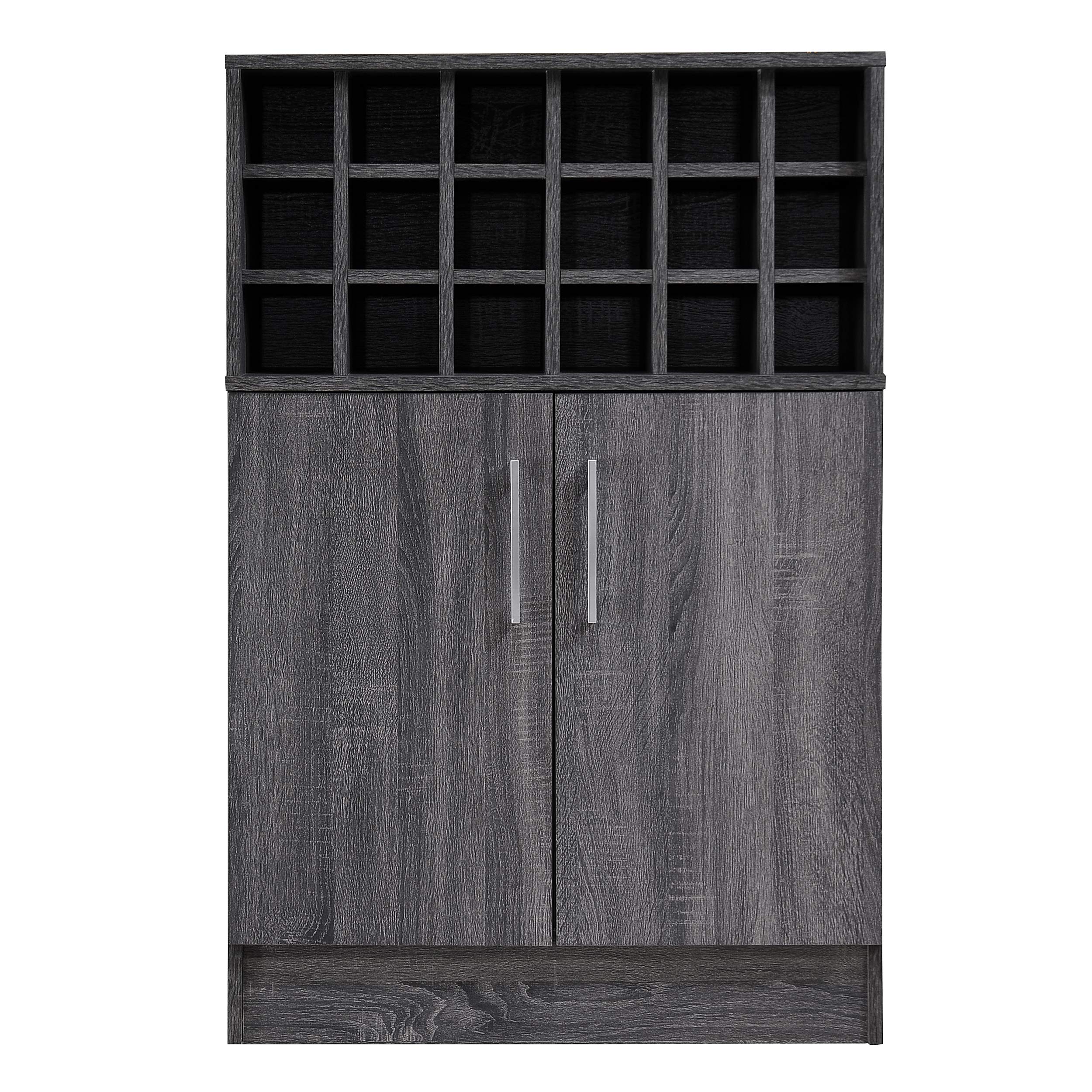 Christopher Knight Home Ridgecrest Mid-Century Modern Danish Styling Faux Wood Wine and Bar Cabinet, Sonoma Grey Oak