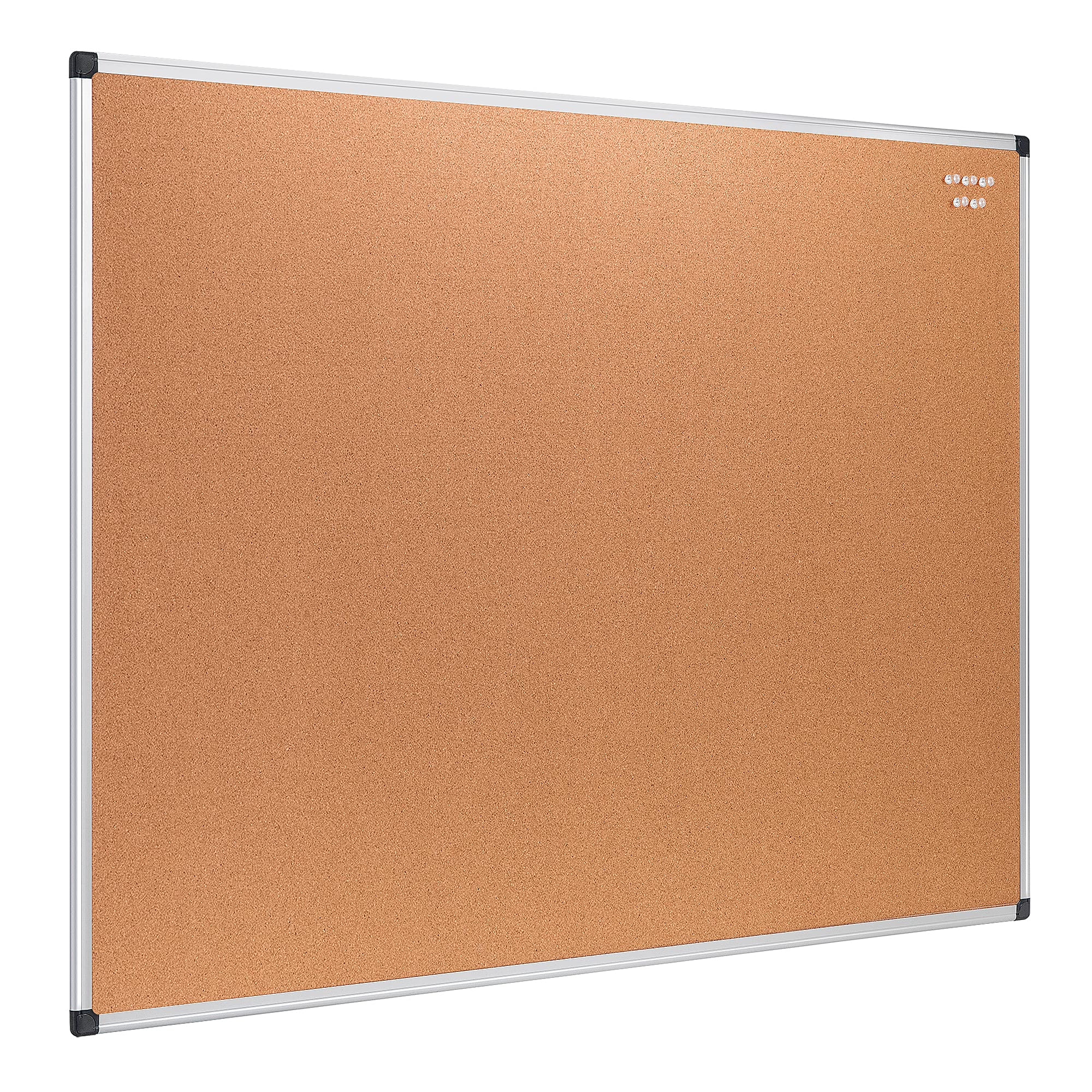 Amazon Basics Rectangular Cork board, Aluminum Frame, 35" x 47", Brown