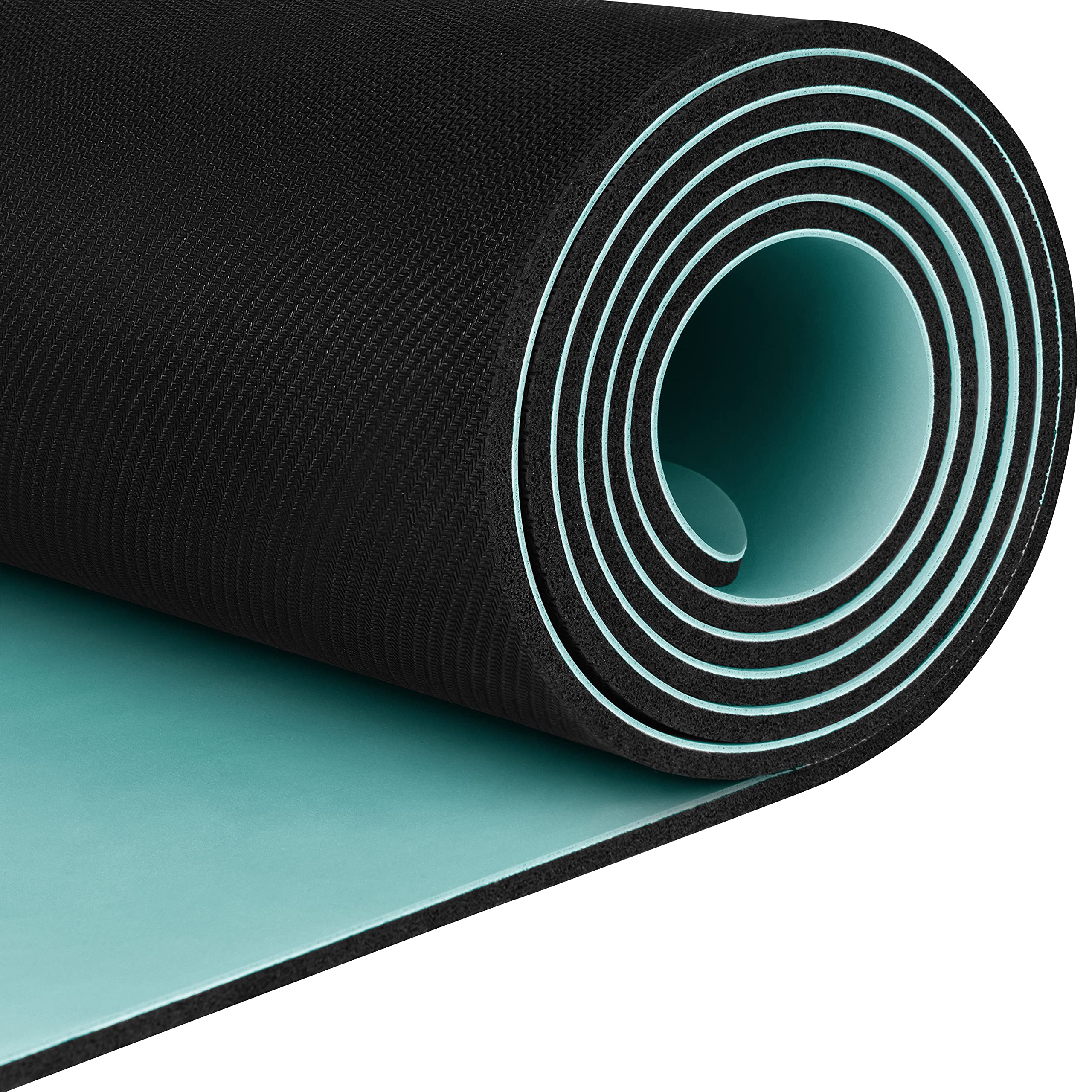 Retrospec Laguna 5mm Yoga Mat - Fitness Mat for Women, Men & Children, Slip-Resistant and Moisture Absorbing Exercise Mat for Home, Pilates, Yoga and Floor Workouts Blue Ridge