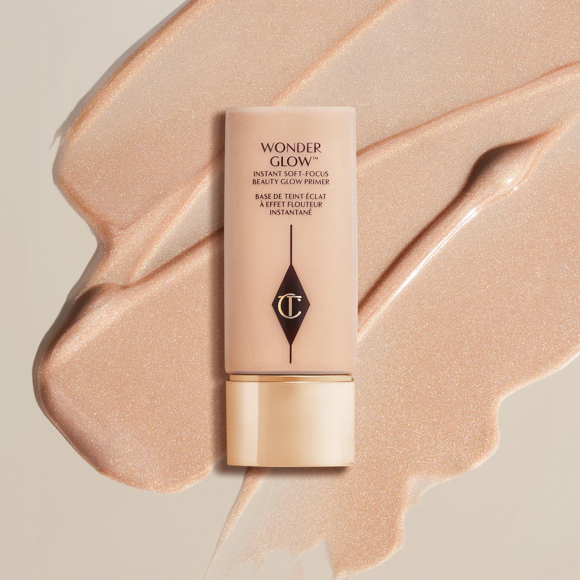 Charlotte Tilbury Wonderglow Face Primer - Soft-Focus, Illuminating Dewy Primer to Hydrate & Blur the Look of Imperfections, Fine Lines & Wrinkles - Infused with Hyaluronic Acid & Rosehip Oil (40ml)