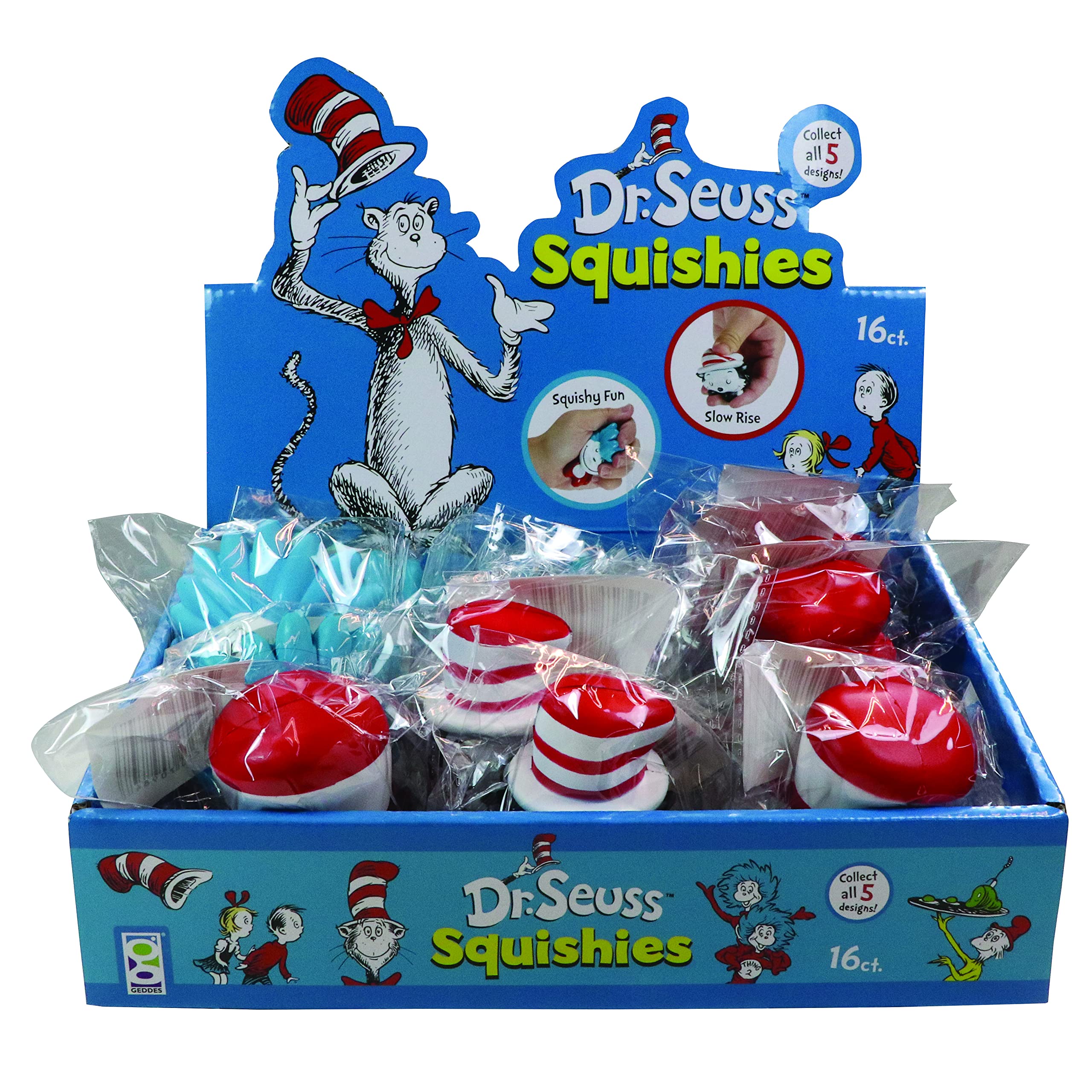 Raymond Geddes Dr. Seuss Squishies Fidget Toys (Pack of 16)