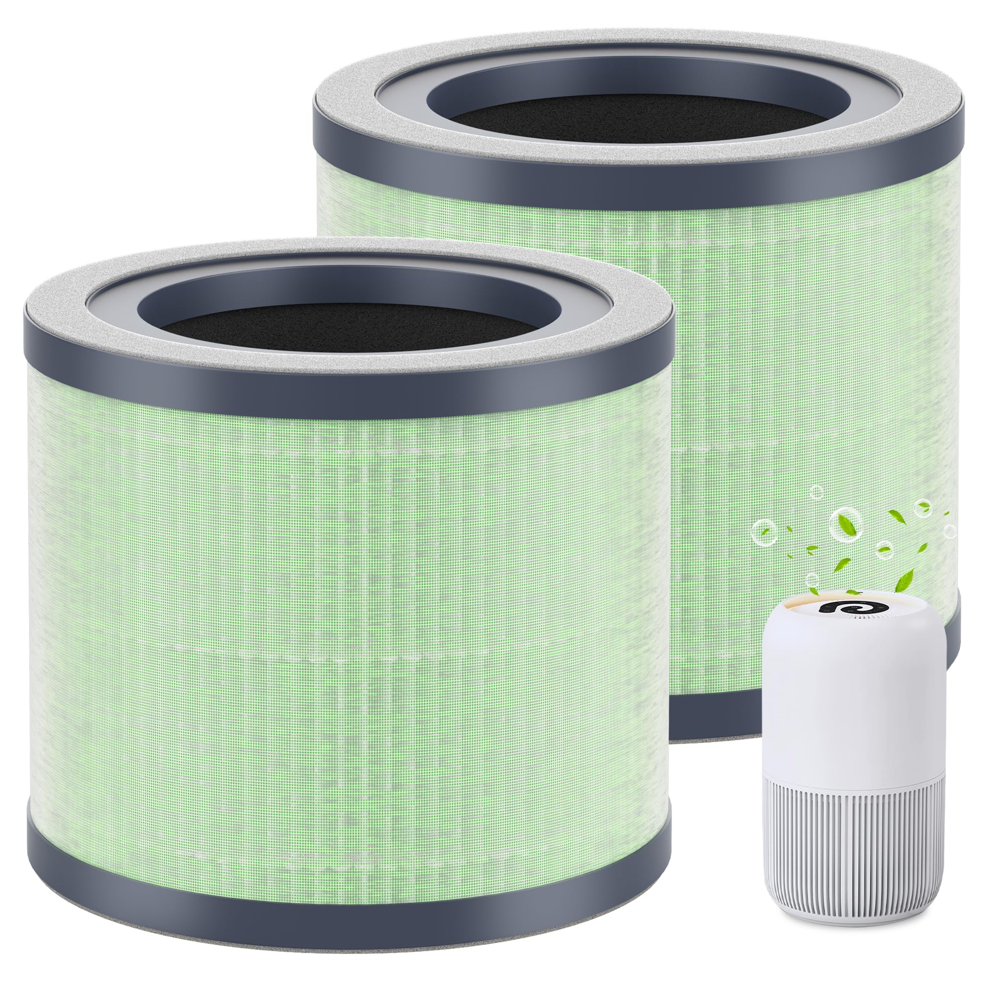 SAKEGDY TR-8080 Replacement Filter Compatible with Dreamegg TR-8080 Air Clean Purifier, Part No# RF001, 4-IN-1 Filtration with True HEPA Filter, 2 Pack