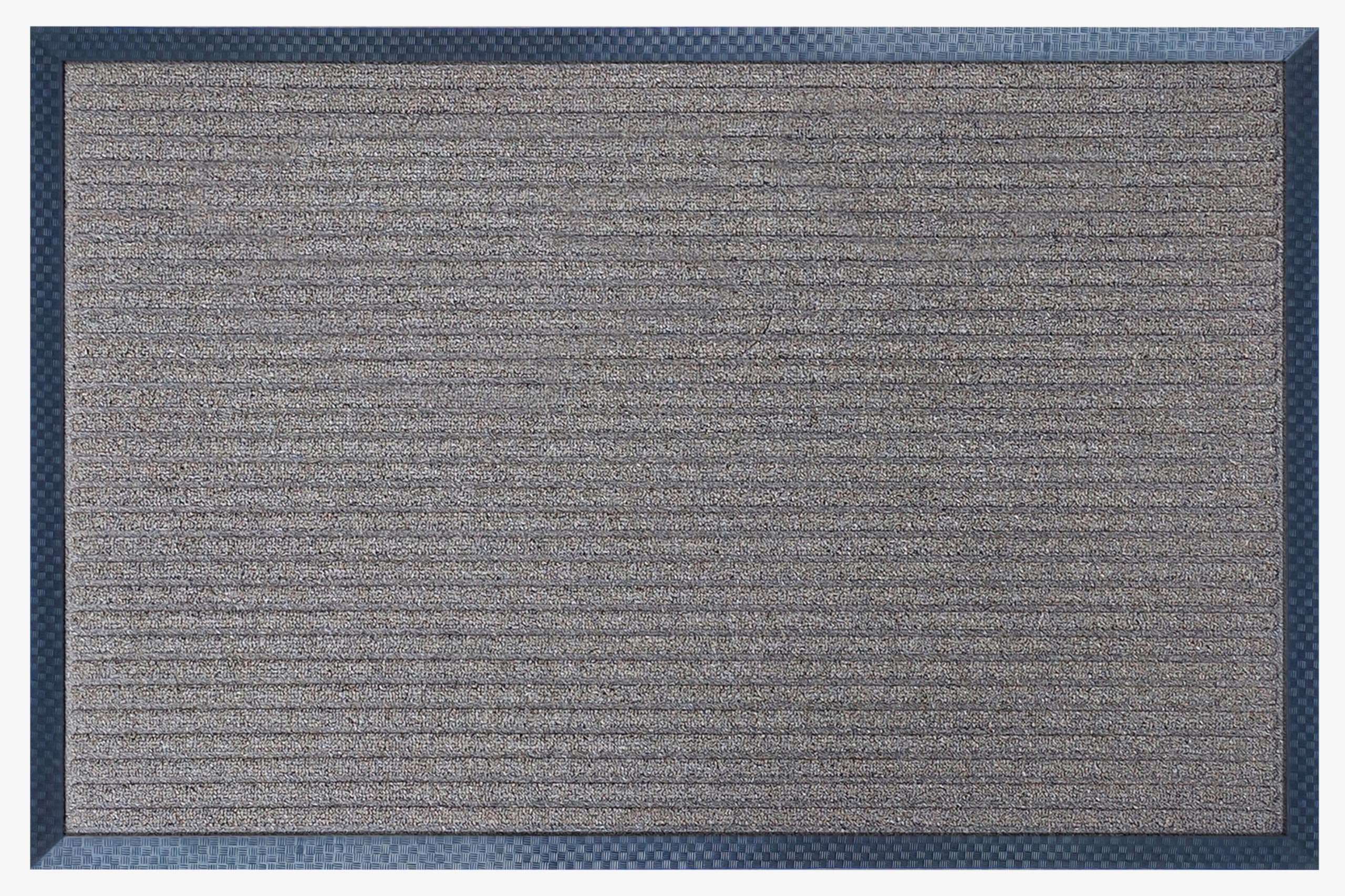 A1 HOME COLLECTIONS A1HC Durable and Versatile Polypropylene Rubber Door Mat All Weather Inside Outside Door Mat Easy to Maintain for Front Entrance Back Doors, Patio, Garage (Beige Striped, 16"x24")