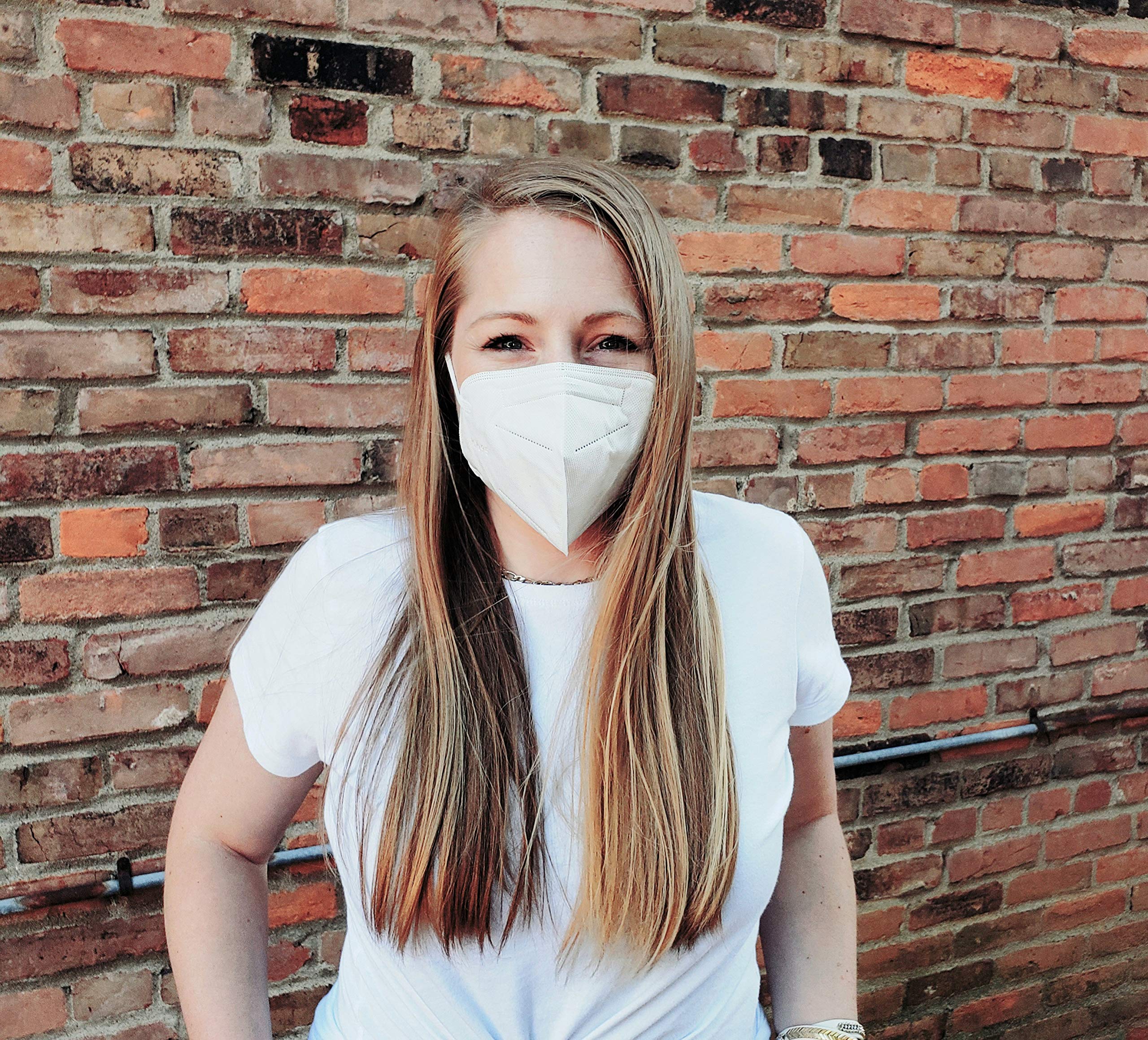 Dr. Family 20 Units Disposable KN95 Face Masks, Non-Woven 5-Layer Disposable Mask, Elastic Ear Loops, Adjustable Nose Wire, Light Weight, Perfect for Office, Travel, and Indoors, 20 Units/Box
