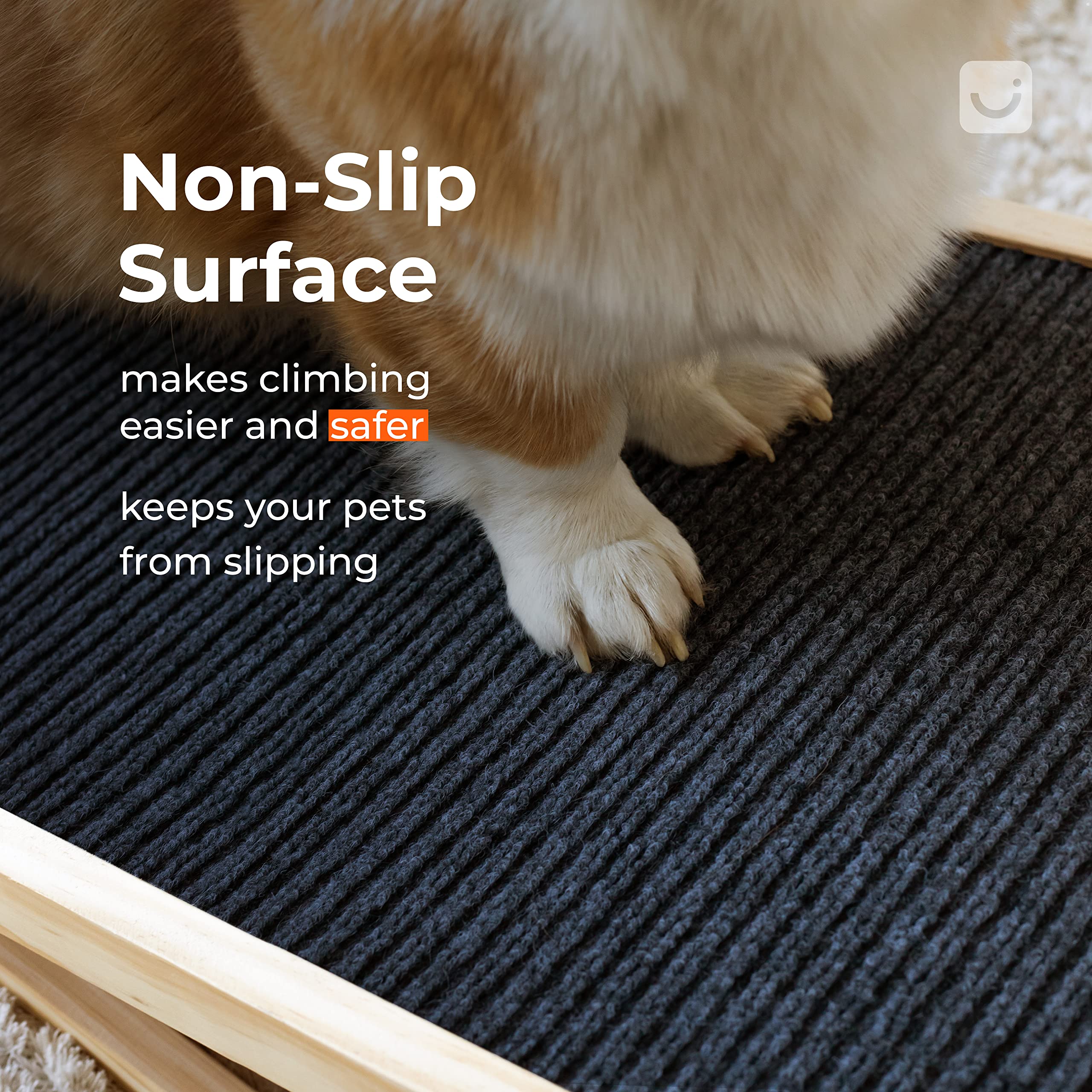 Adjustable Ramp for All Pets, Lightweight Ramp for Large or Small Dogs, Foldable Dog Ramp with Non-Slip Surface, Indoor Dog Ramp for Couch or Sofa, Portable Car Pet Ramp