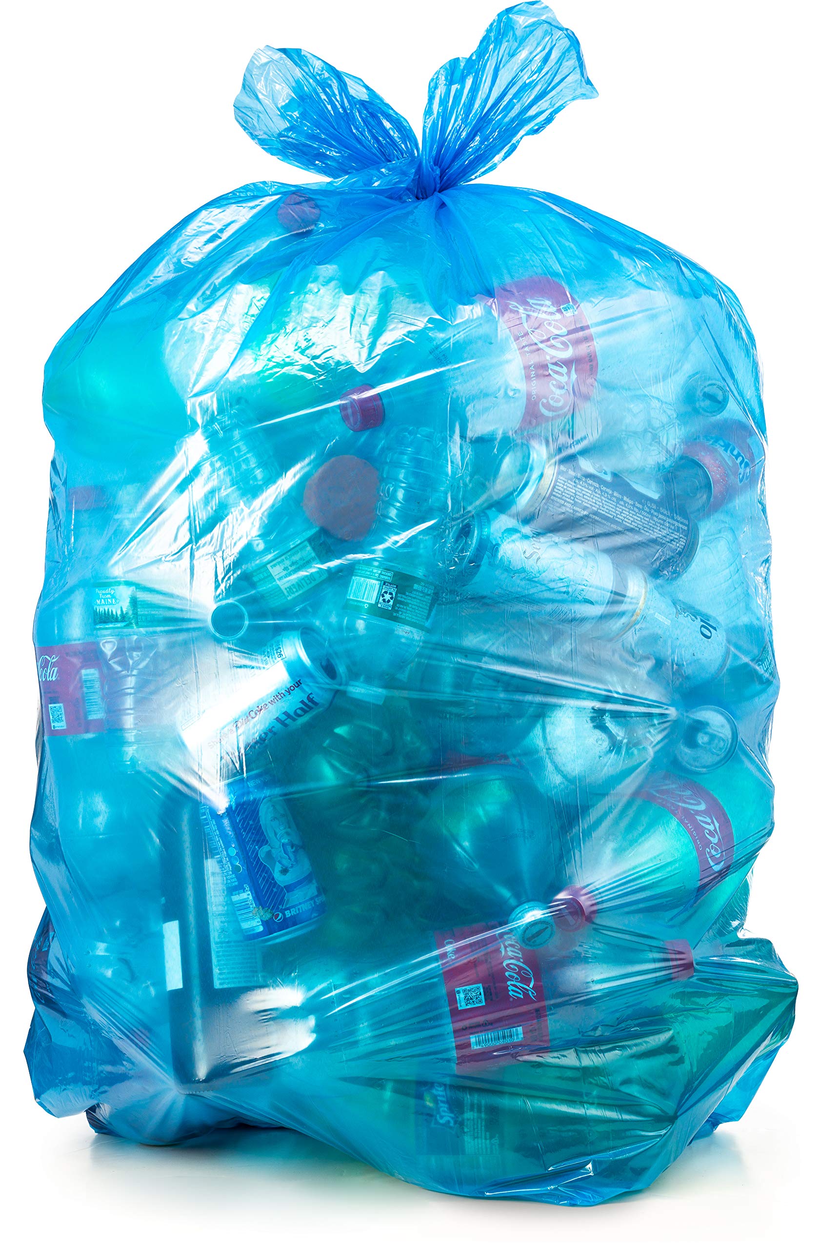30-33 Gallon Trash Bags Heavy Duty (Value Pack 100 Count w/Ties) Blue Trash Bags 30-33,30, 33 Gallon, 35 Gal Capacity
