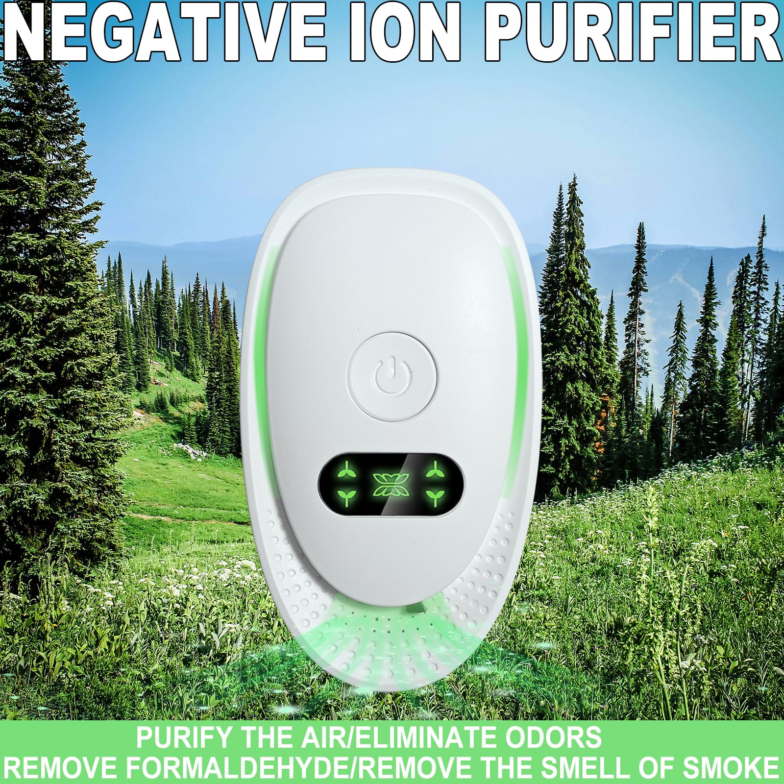 Plug In Negative Ion Air Purifiers,Air Ionizers,Negative Ion Filtration System,Quiet Mini Air Cleaner, Bedroom,Office,Basement-Portable Air Purifier Odor,Smoke,Dust,Pet Smell.4 Pack