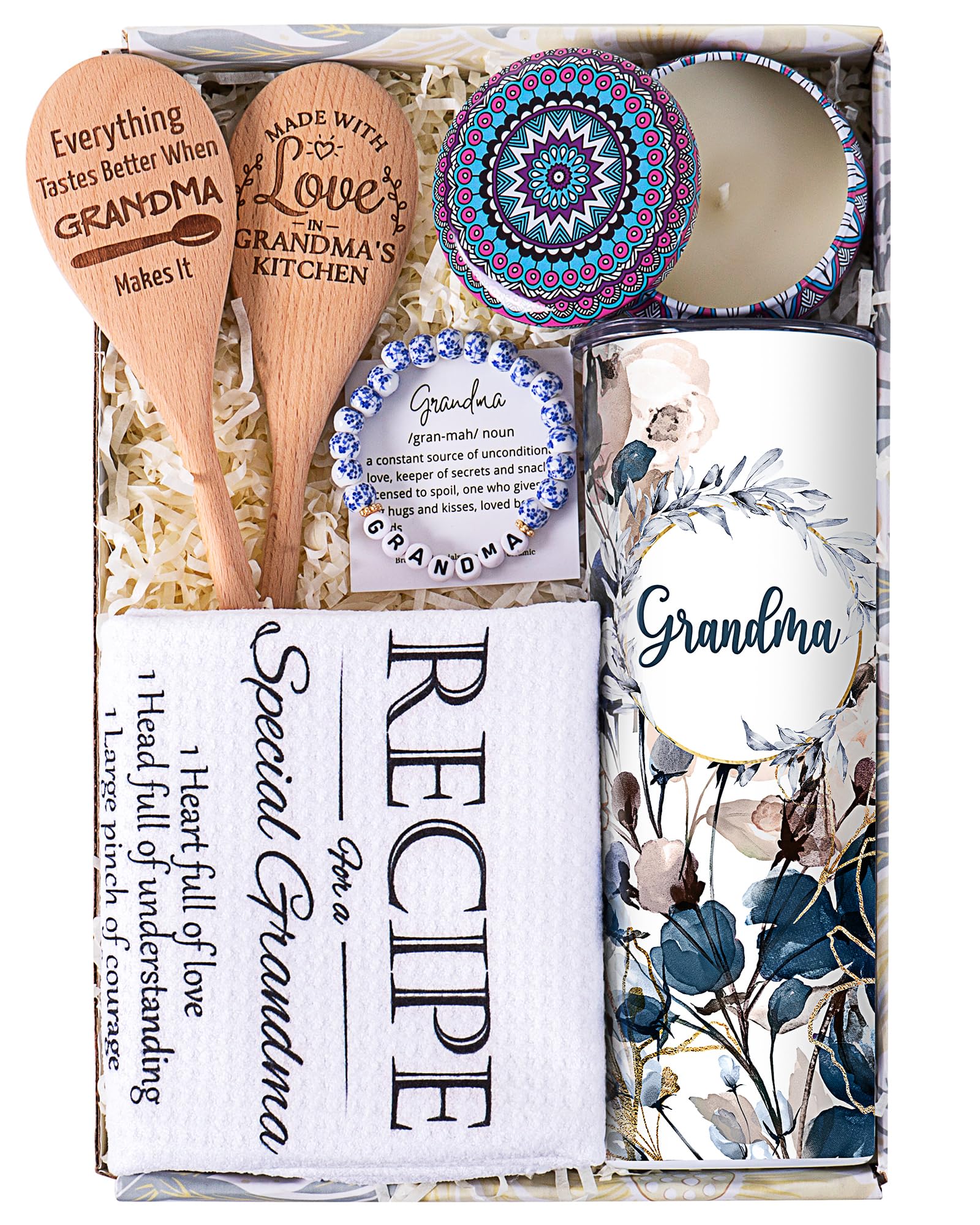 ELEMENU Grandma Gifts, Birthday Gifts for Grandma Grandmother - Christmas Gifts Ideas for Grandma from Grandkids, Granddaughter, Grandson - Best Grandma Gift Basket, Mothers Day Gifts For Grandma