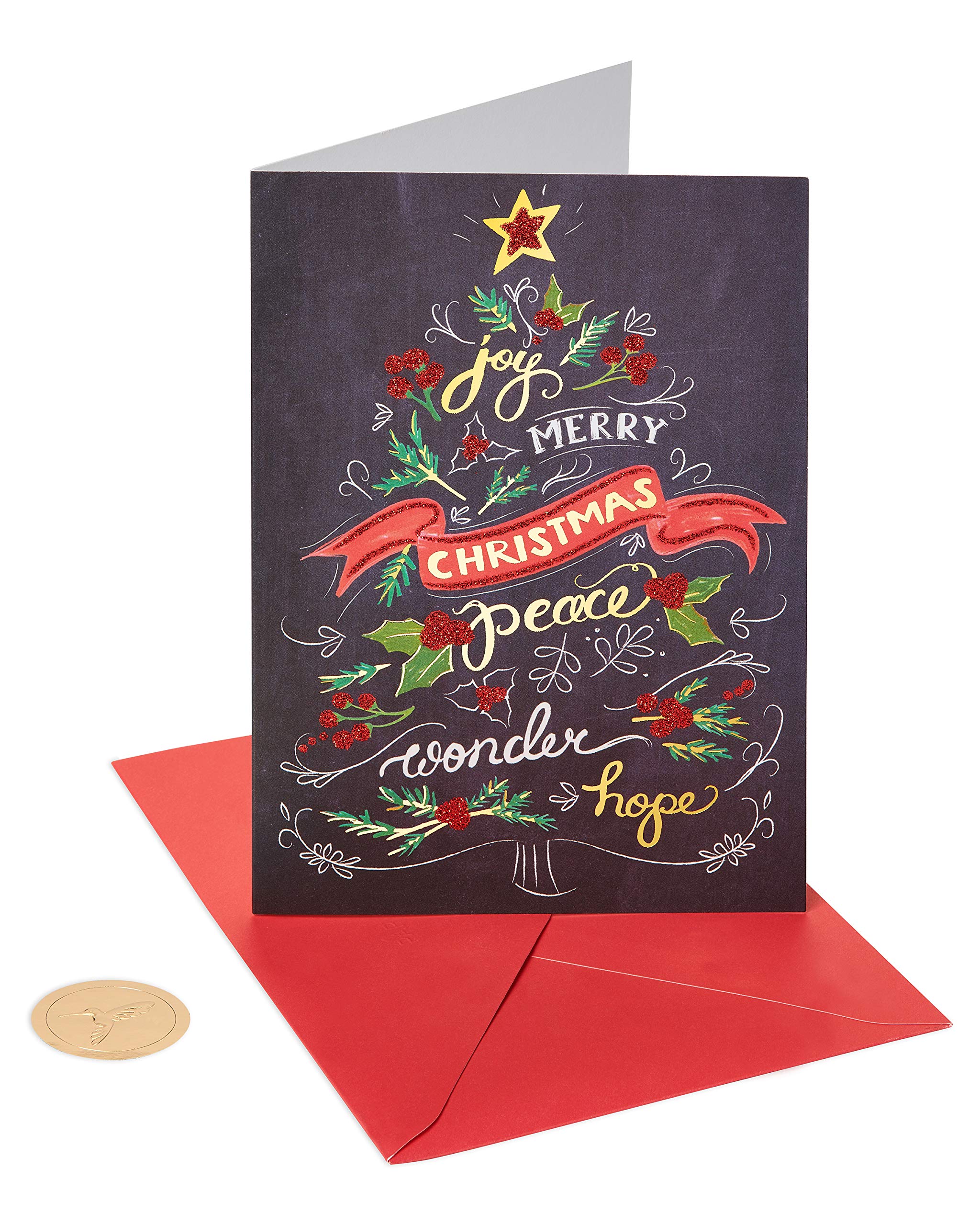 Papyrus Christmas Cards Boxed with Envelopes, To You and Yours, Holiday Tree (14-Count)