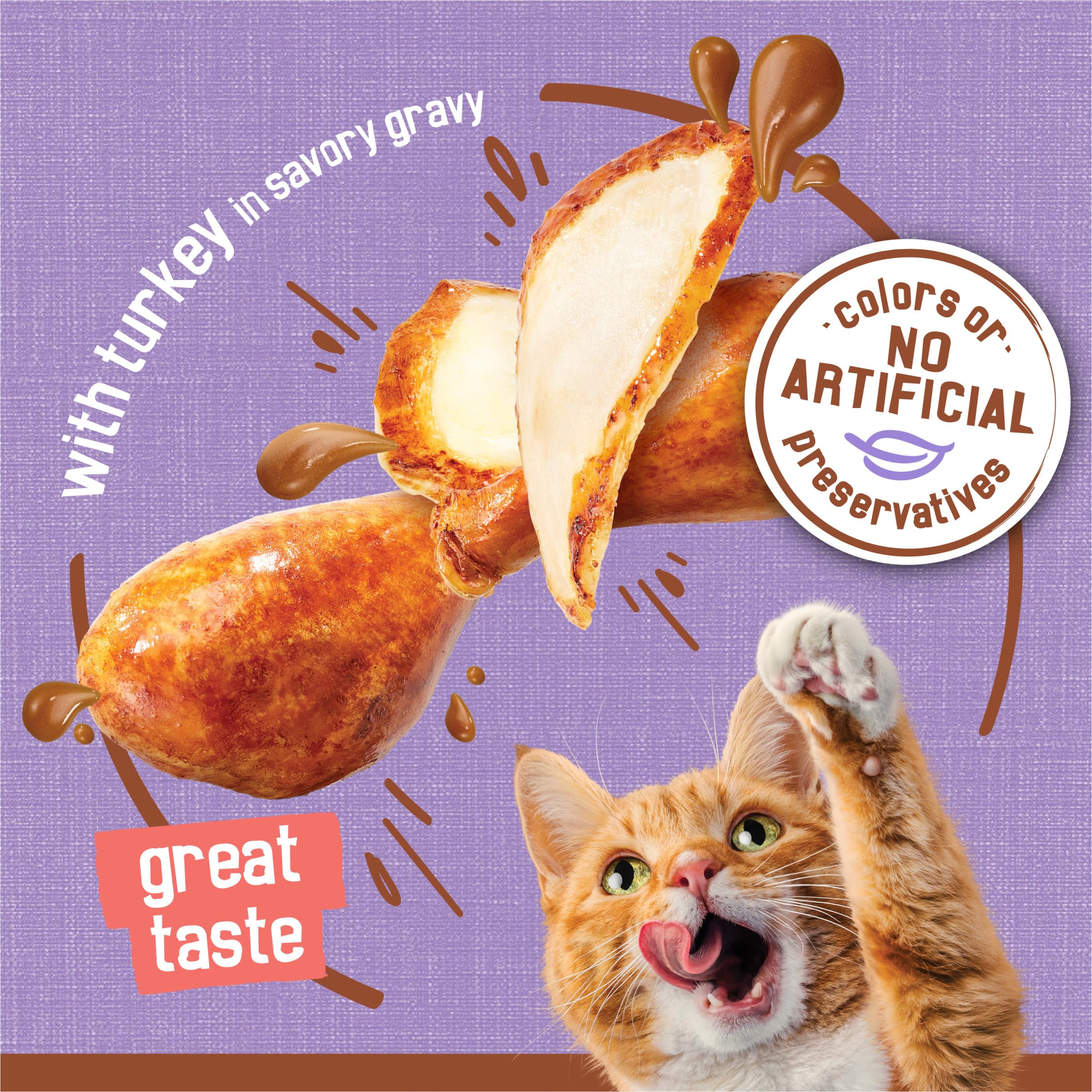 Purina Friskies Extra Gravy Wet Cat Food Chunky With Turkey in Savory Gravy - (Pack of 24) 5.5 oz. Cans