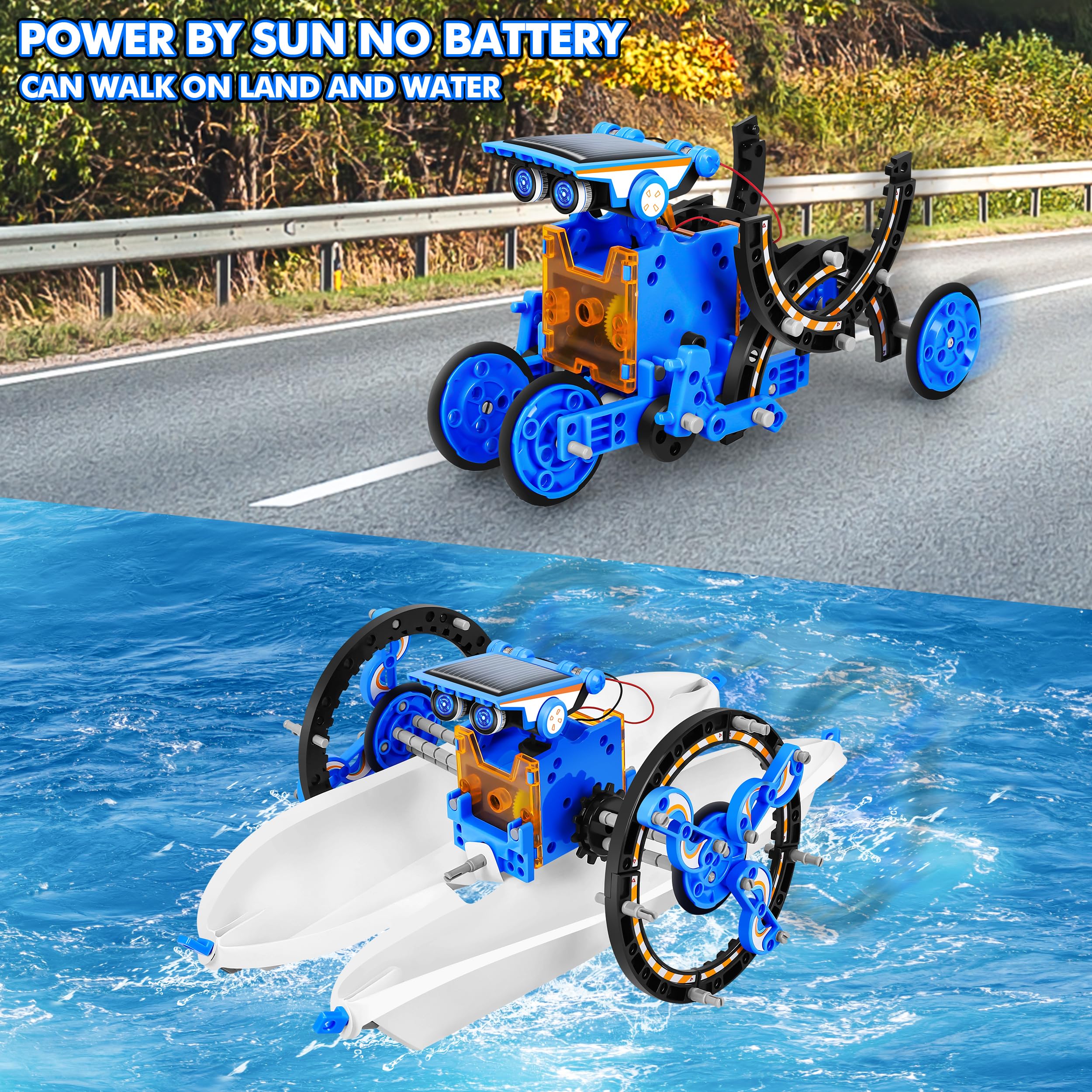 STEM 13-in-1 Education Solar Power Robots Toys for Boys Age 8-12, Educational Toy Science Kits for Kids, Building Experiment Robotics Set STEM Project Gifts for 8 9 10 11 12 Years Old Boy Girls Teens