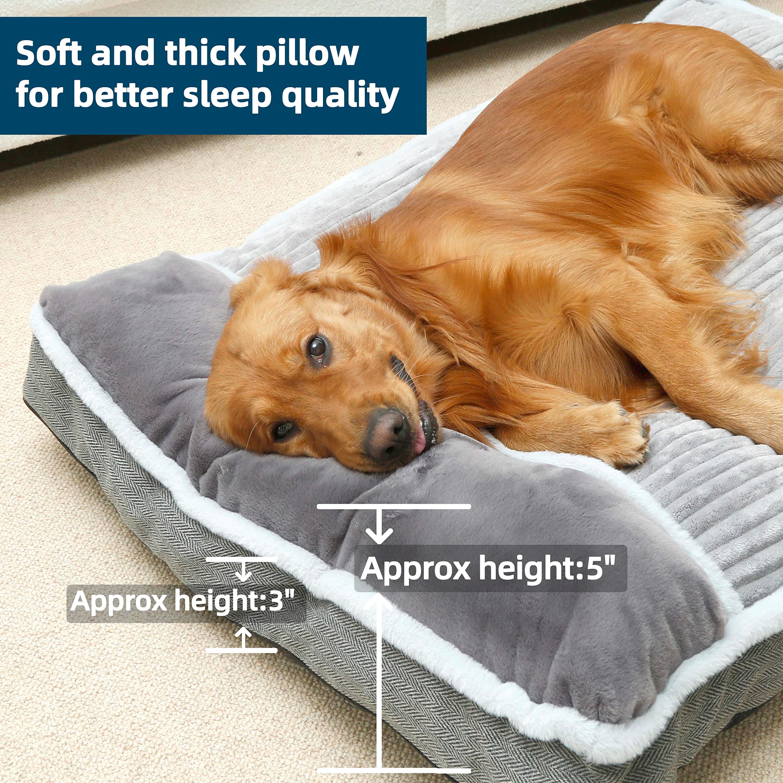 WINDRACING Dog Bed for Small Dogs, Dog Mattress with Pillow for Crate Kennel, Sofa Dog Bed, Super Soft pet Bed for Medium, Small Dogs Breeds,pet Bed Puppy Bed,beds & Furniture