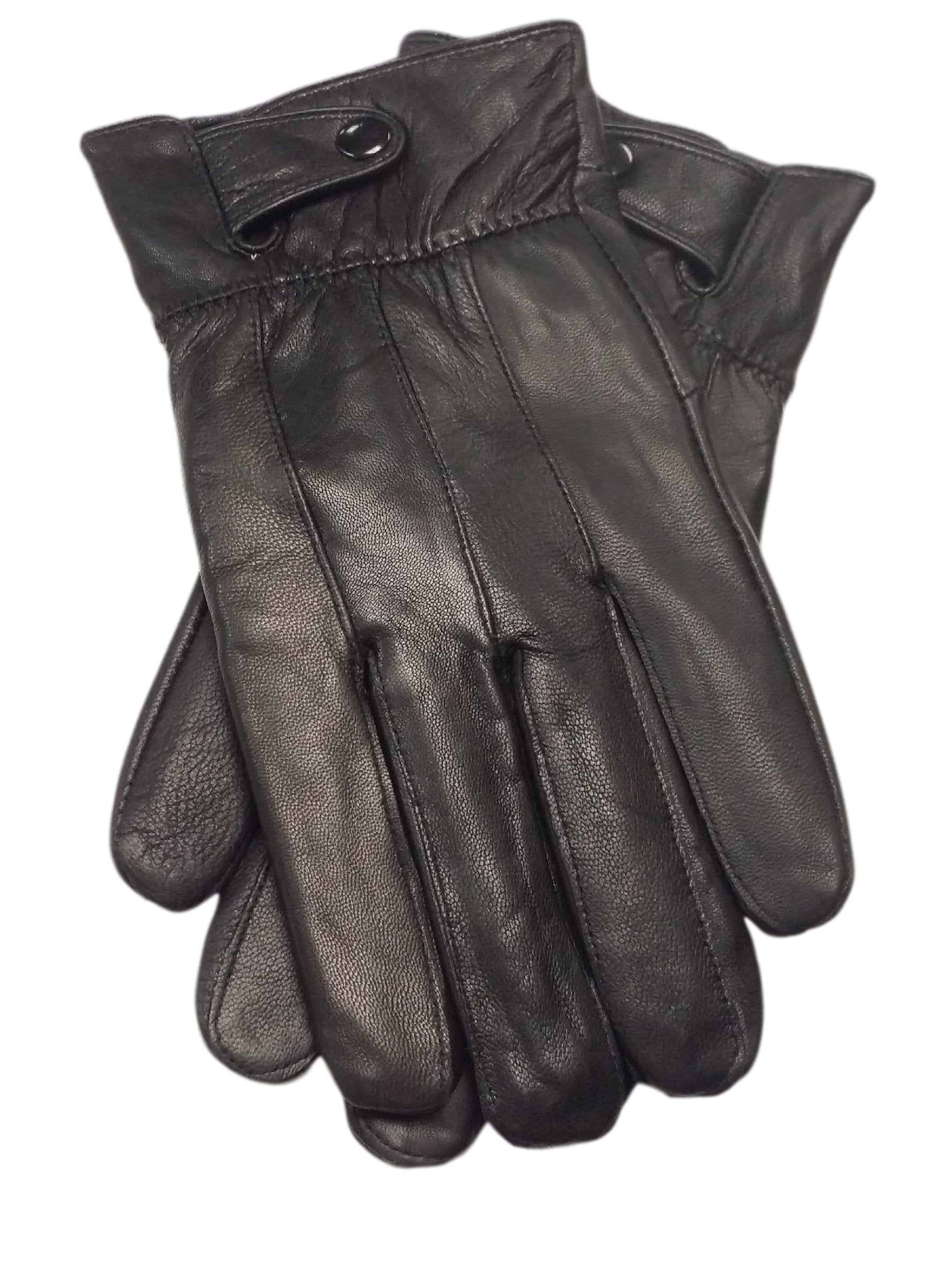 REED Men's Genuine Leather Warm Lined Driving Gloves (XL, BLACK)