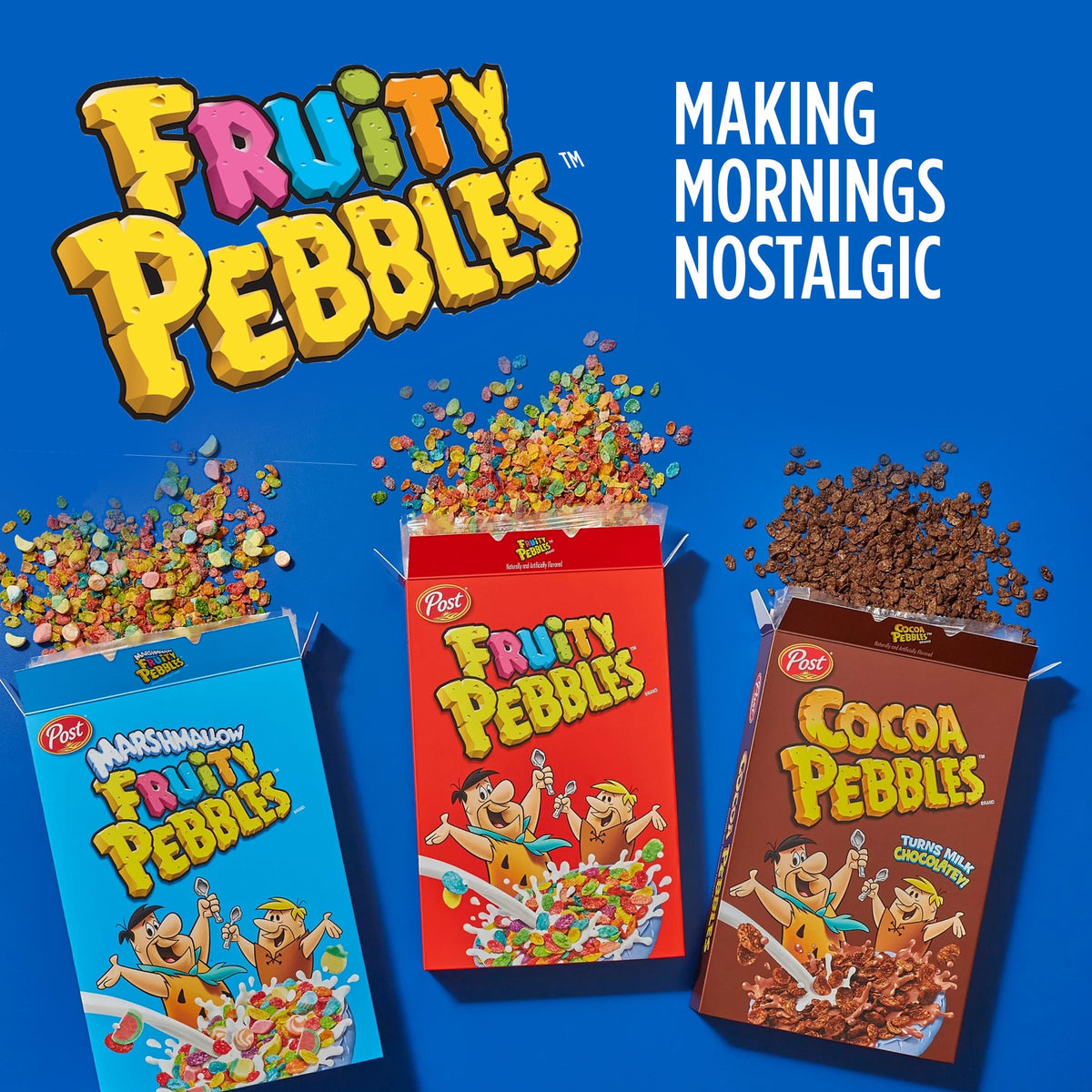 Post Cocoa PEBBLES Breakfast Cereal, Portable Individual Cereal Cups To Go, Gluten Free Cereal, 2.0-Ounce (Pack of 12)