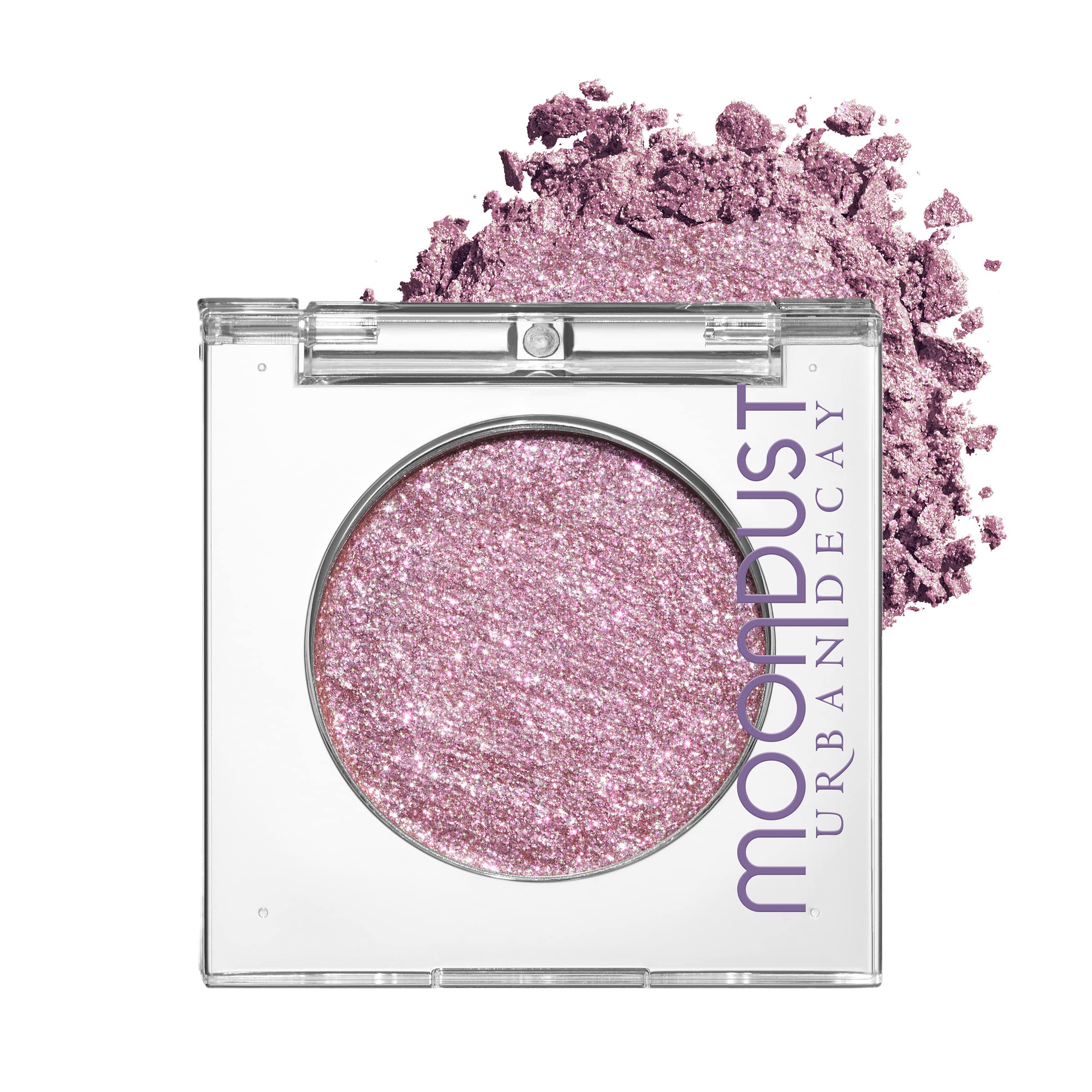 Urban Decay 24/7 Moondust Glitter Eyeshadow Single (Glitter Rock - Multidimensional Pink Sparkle), Buildable Sparkly Eye Glitter, Long-lasting Shimmer Finish, Reflective Eye Shadow Topper - 0.06 oz