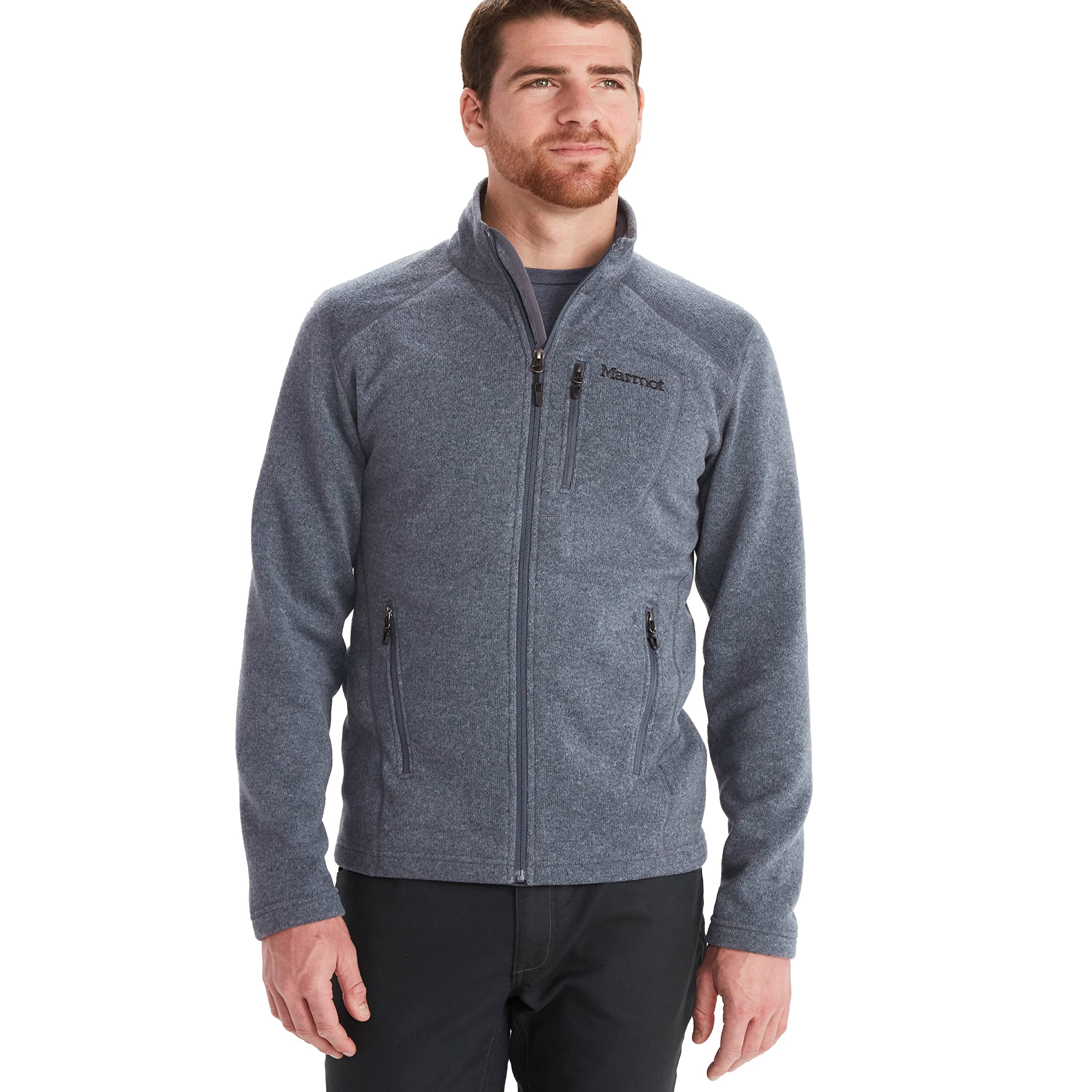 MARMOT Men’s Drop Line Jacket | Lightweight, Sweater Fleece, Steel Onyx, XX-Large