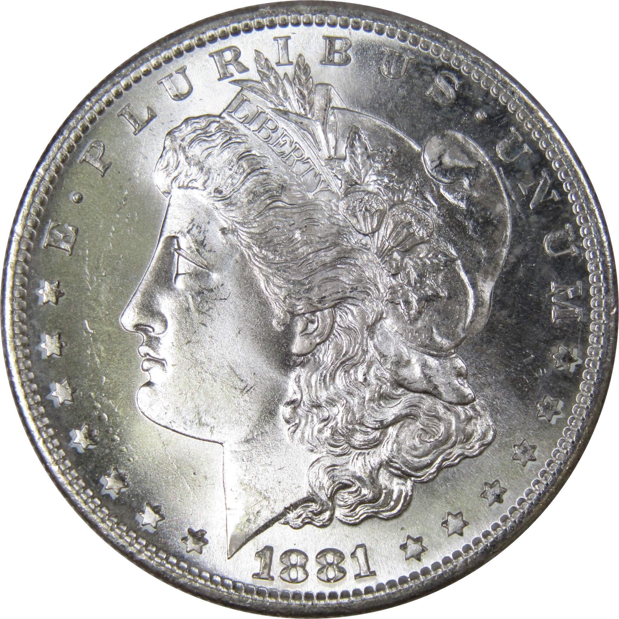 1881 S Morgan Dollar BU Uncirculated Mint State 90% Silver $1 US Coin