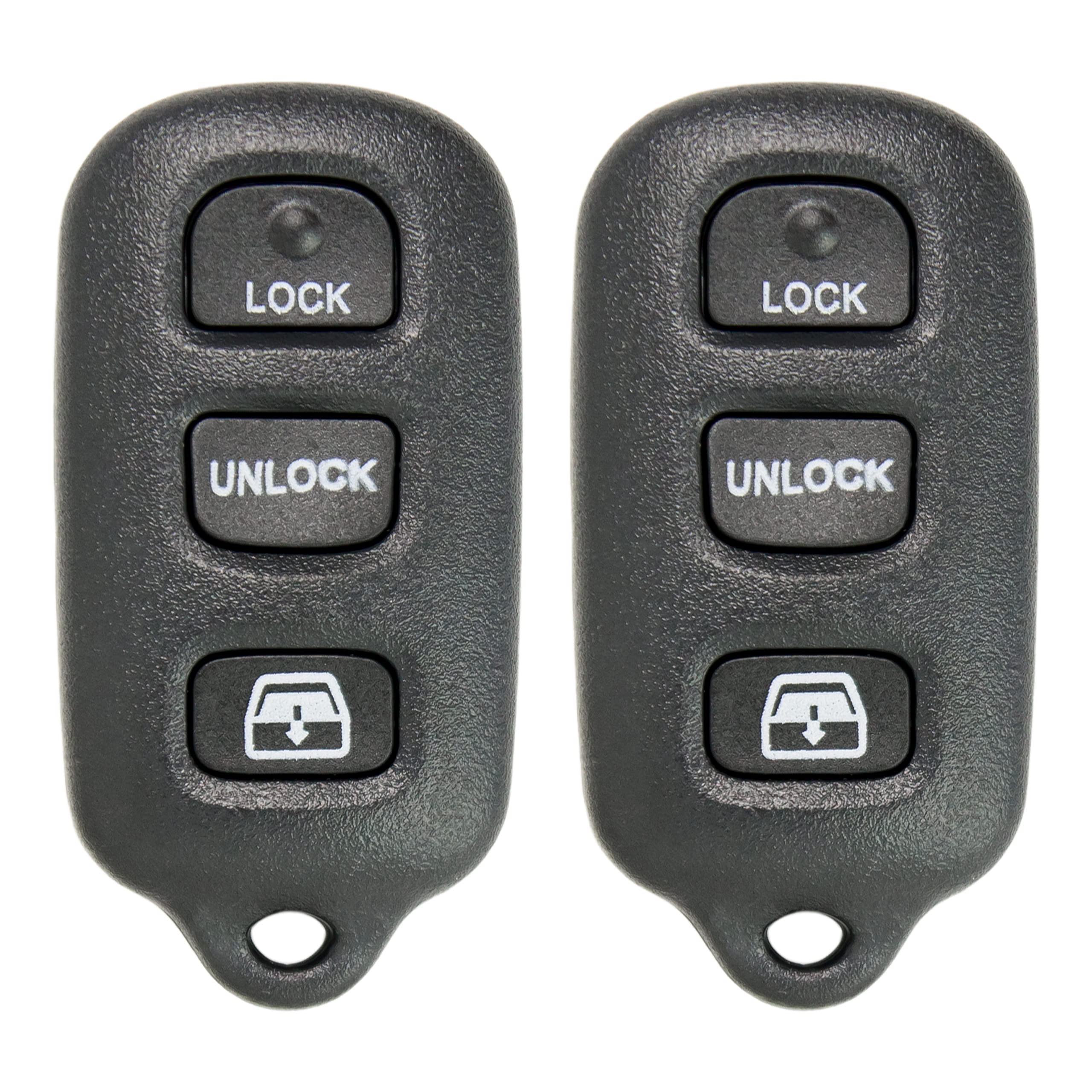 Keyless2Go Replacement for New Keyless Entry Remote Car Key Fob 4 Button FCC HYQ12BBX HYQ12BAN (2 Pack)