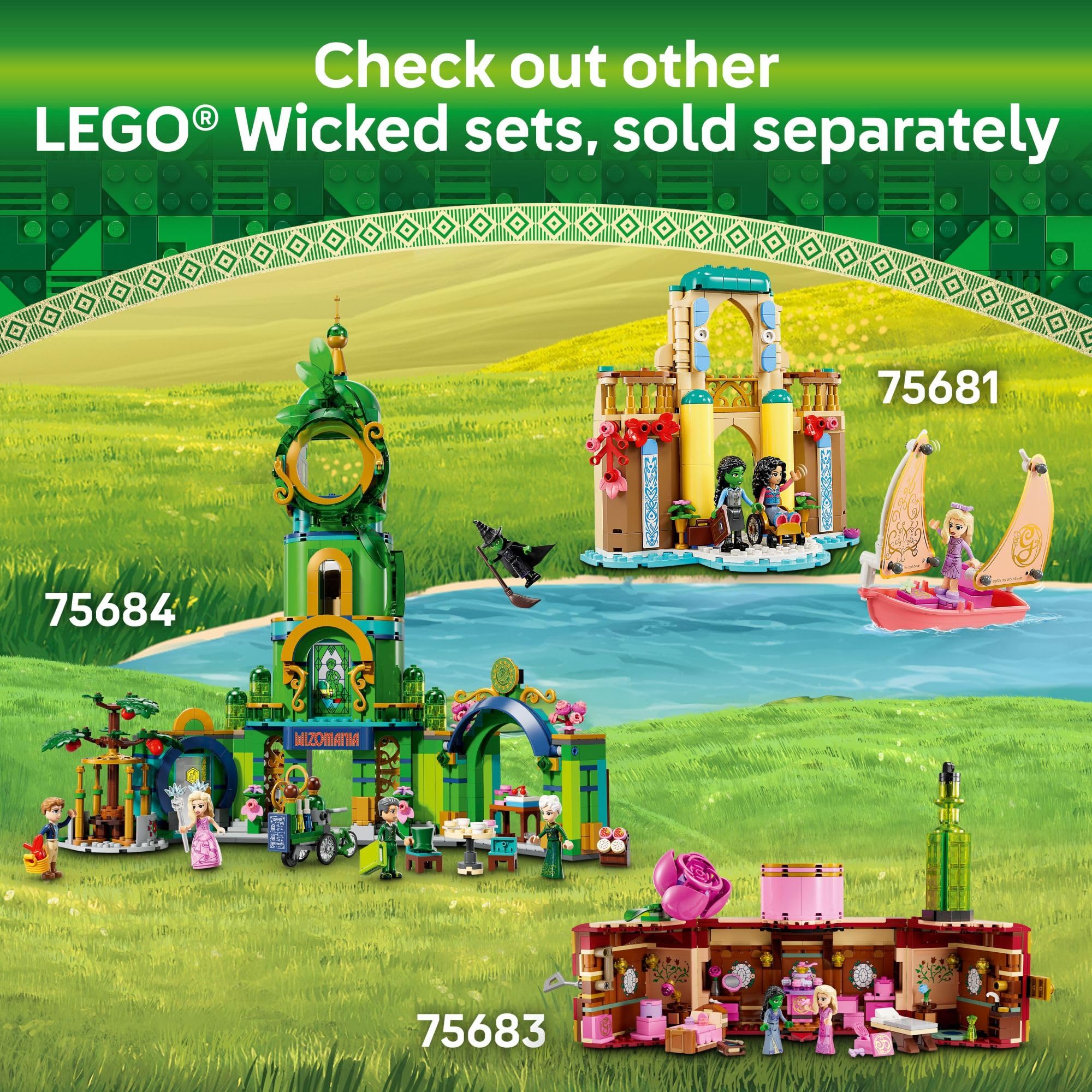 LEGO Wicked Elphaba & Glinda Figures Building Toy - Wicked Toys for Kids, Girls & Boys, Age 10+ - Buildable Wicked Dolls - Gifts for Christmas - 75682