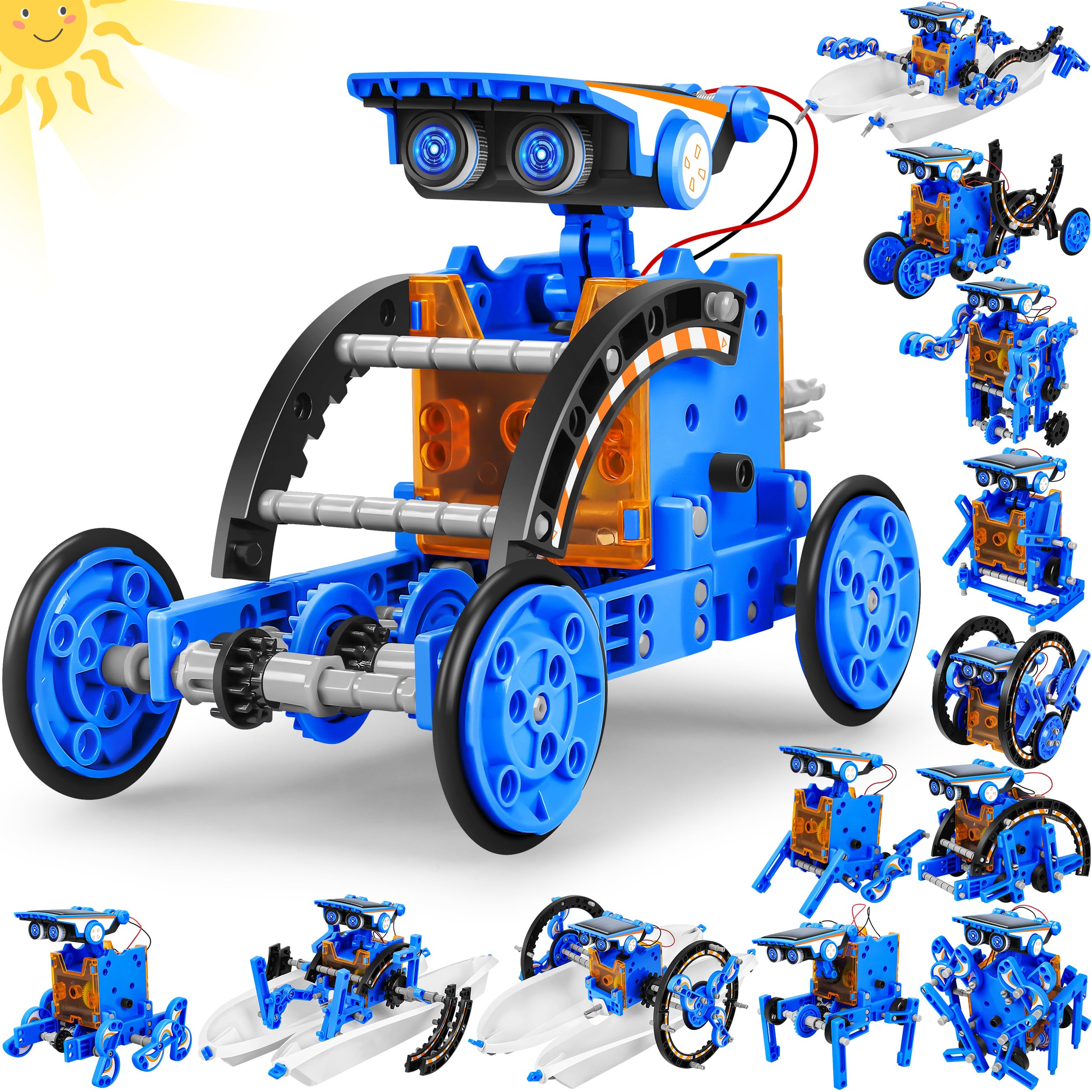 STEM 13-in-1 Education Solar Power Robots Toys for Boys Age 8-12, Educational Toy Science Kits for Kids, Building Experiment Robotics Set STEM Project Gifts for 8 9 10 11 12 Years Old Boy Girls Teens