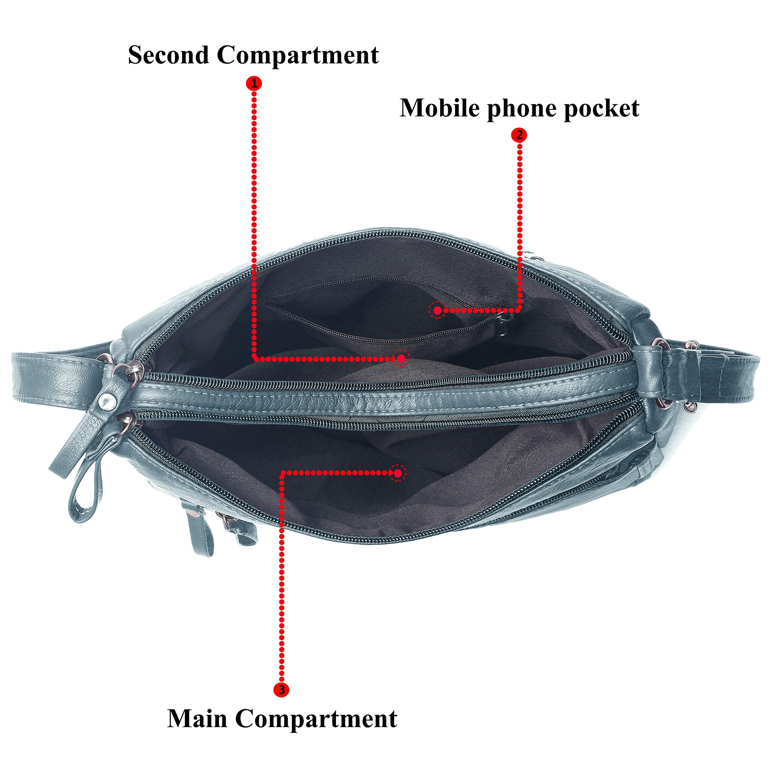 VOLGANIK ROCK Purses for Women Soft PU Leather Shoulder Bag Ladies Crossbody Purse and handbags Lightweight Pocketbook