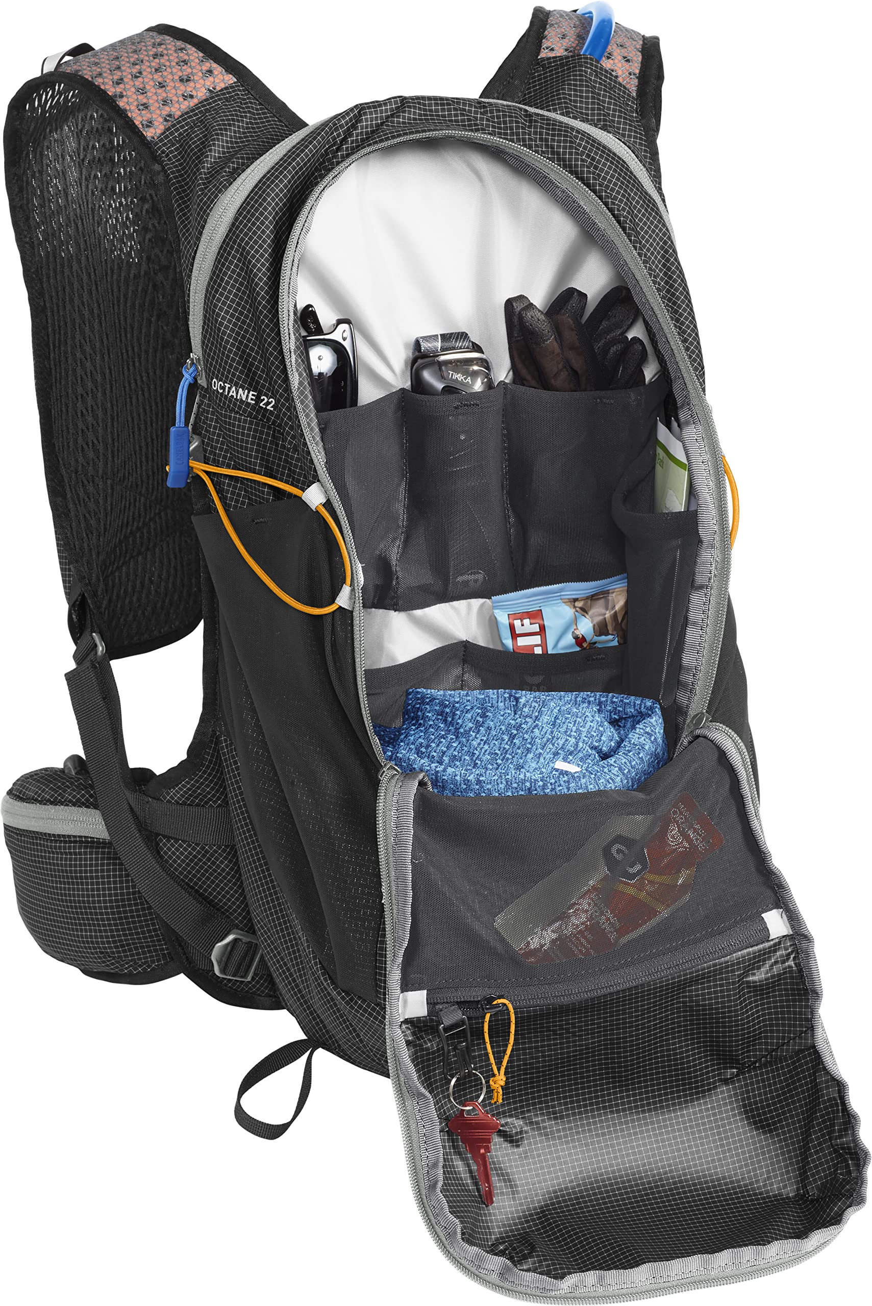 CamelBak Octane 22 Multisport Hydration Pack - 70oz, 2L Fusion Reservoir, Black/Apricot