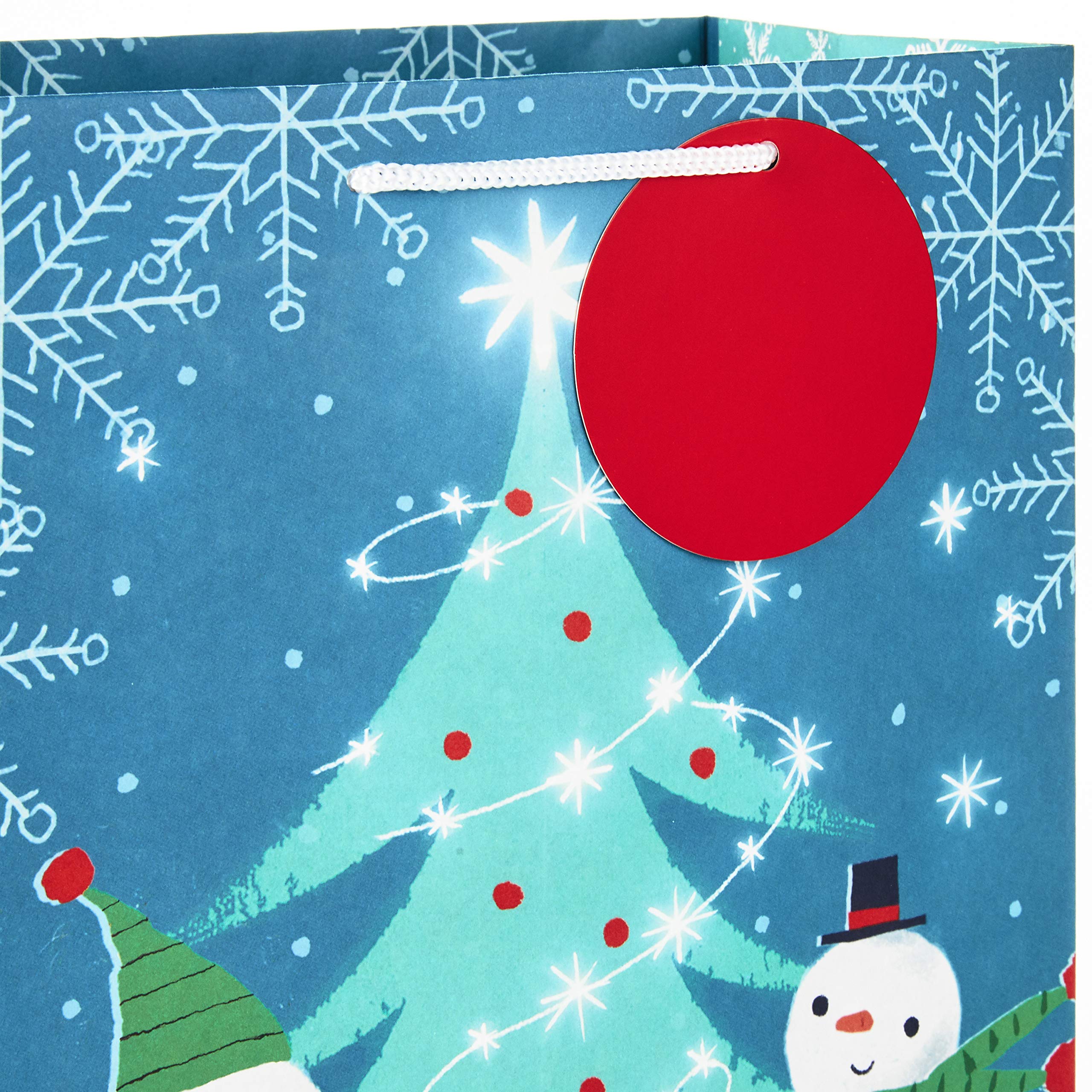 Hallmark Christmas Gift Bags Assorted Sizes (8 Bags: 2 Small 5", 2 Medium 8", 2 Large 11", 2 Extra Large 14") Penguins, Hedgehogs, Santa Claus, Snowmen, Trees