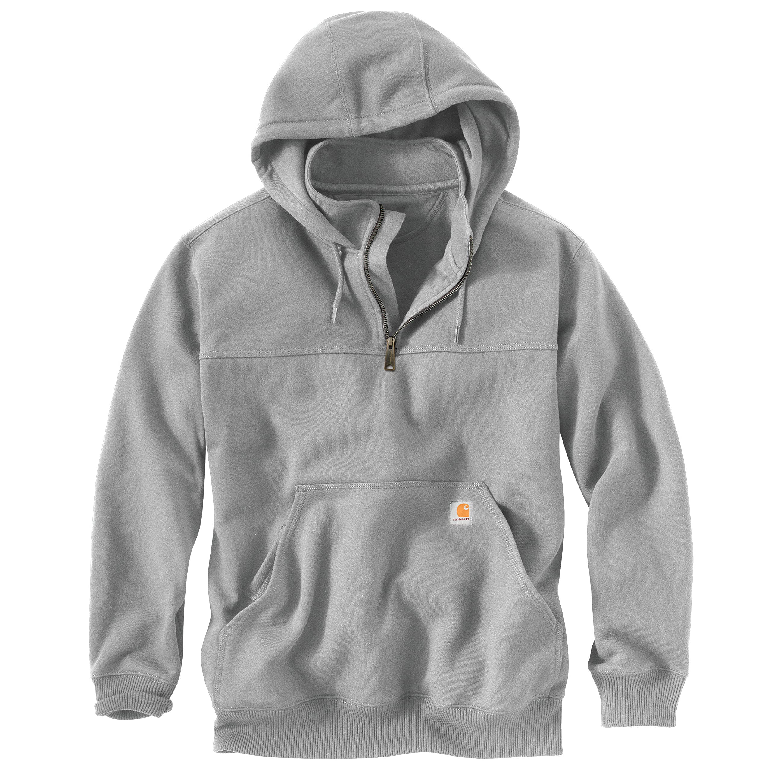 Carhartt Men's Rain Defender Loose Fit Heavyweight Quarter-Zip Sweatshirt, Heather Gray, Large