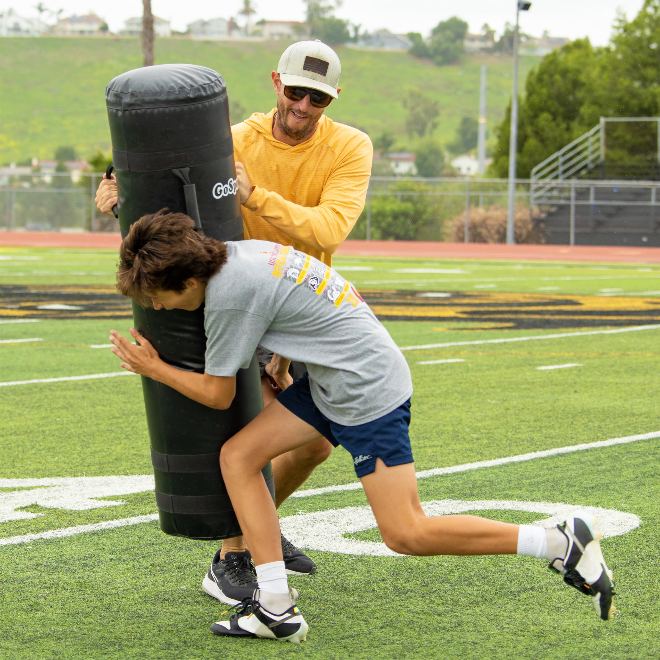 GoSports Heavy Duty Football Tackling Dummy – Training Equipment for Youth & College Football Practice – 4 ft XL Blocking Pad for Sports & Martial Arts