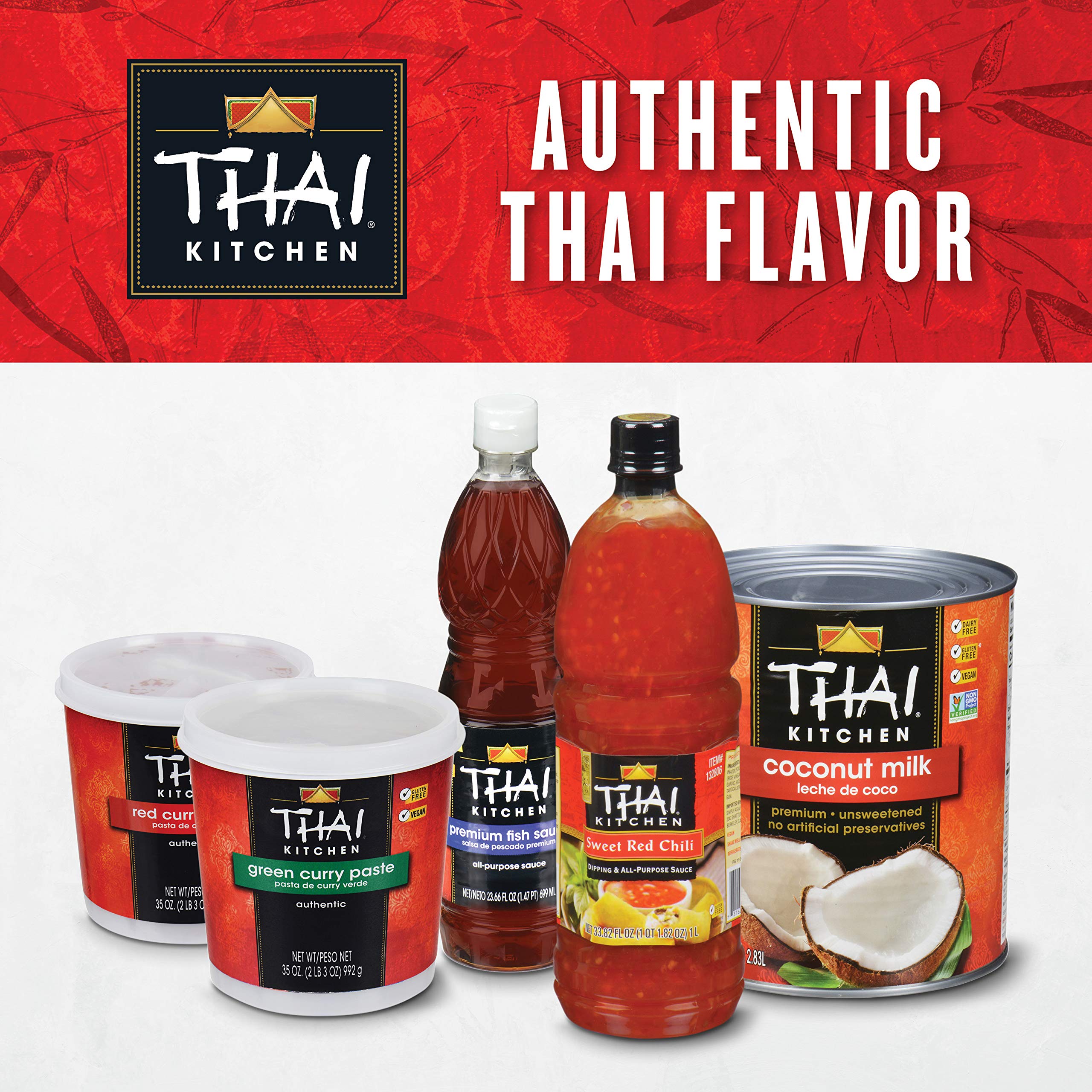 Thai Kitchen Red Curry Paste, 35 oz - One 35 Ounce Tub of Thai Red Curry Paste with Red Chili Pepper, Lemongrass, Thai Ginger and Spices, Perfect for Stir-Fries and Soup Bases