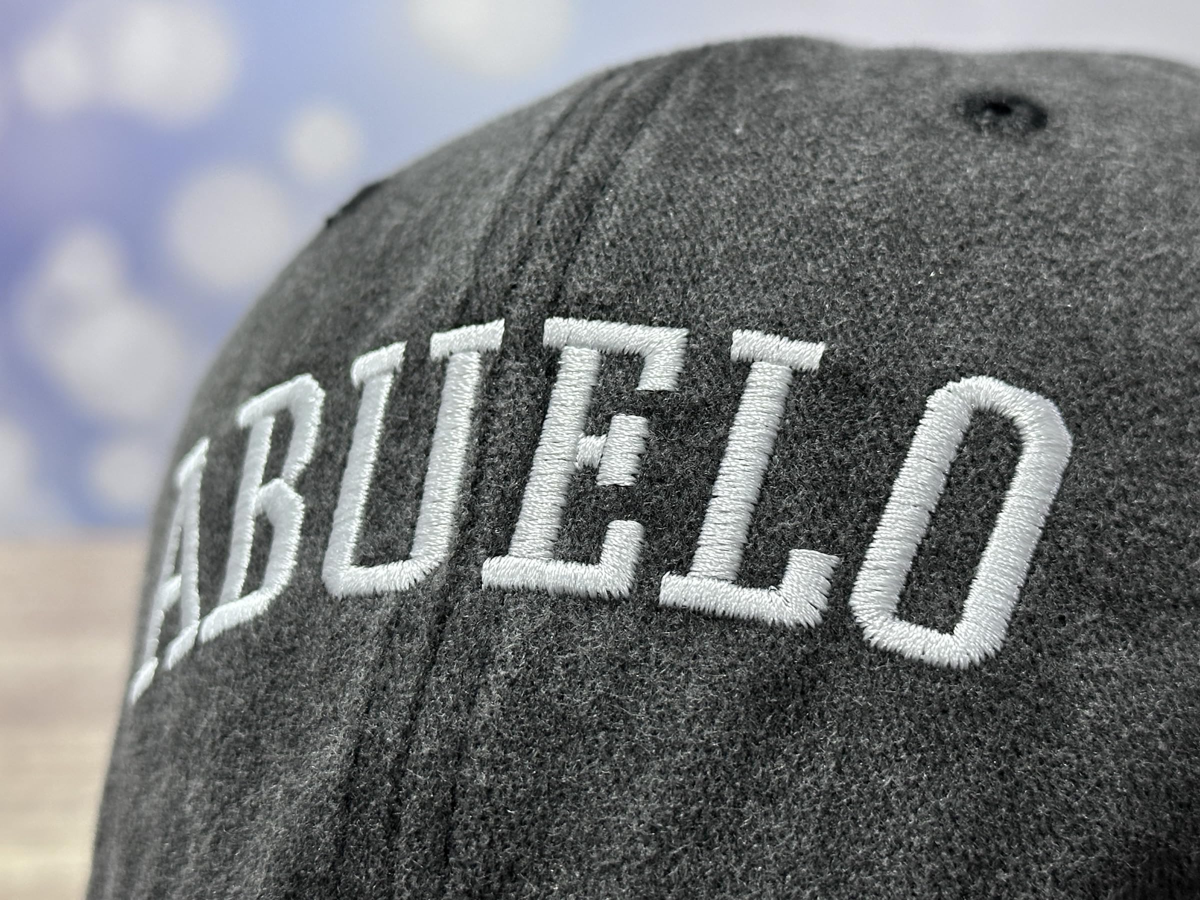 GDIQ Abuelo Hat, Gifts for Grandpa Grandfather, Latino Hispanic Family Present, Adjustable Washed Black Embroidery Baseball Cap for Men