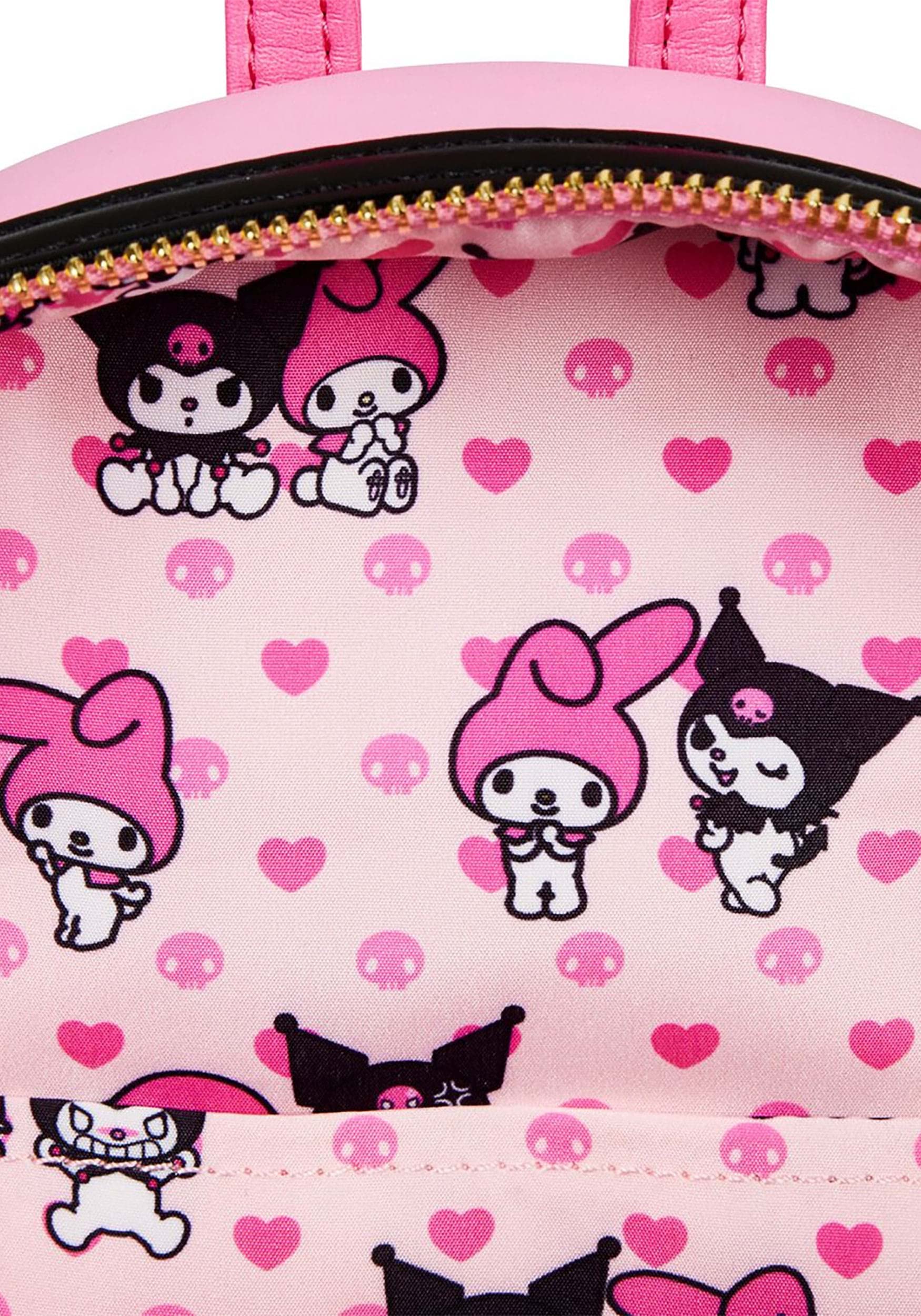 Loungefly Sanrio Hello Kitty My Melody Kuromi Double Pocket Adult Womens Double Strap Shoulder Bag Purse