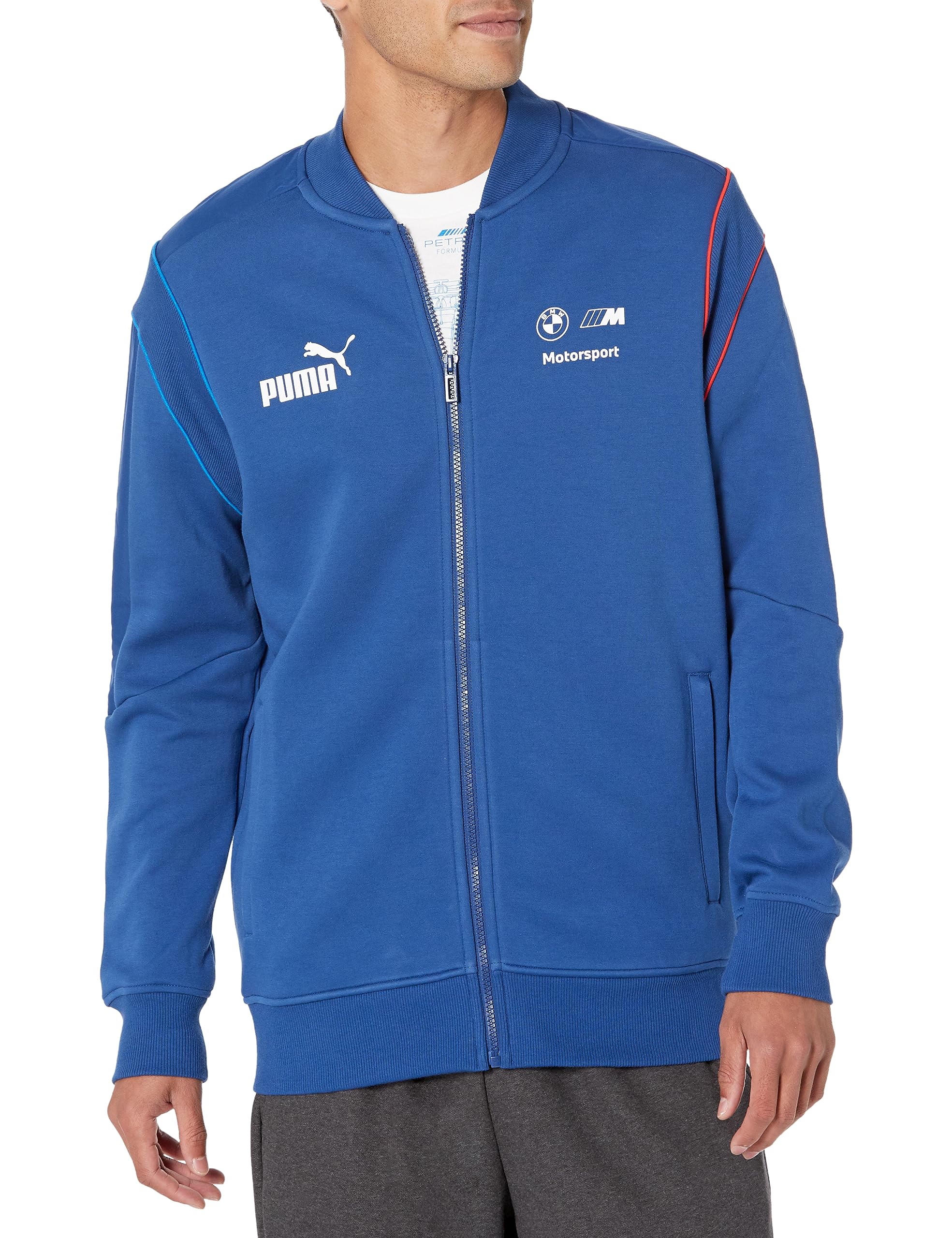 PUMA Men's Standard BMW M Motorsport T7 Full-Zip Jacket, Pro Blue-m Color-ah23, Small