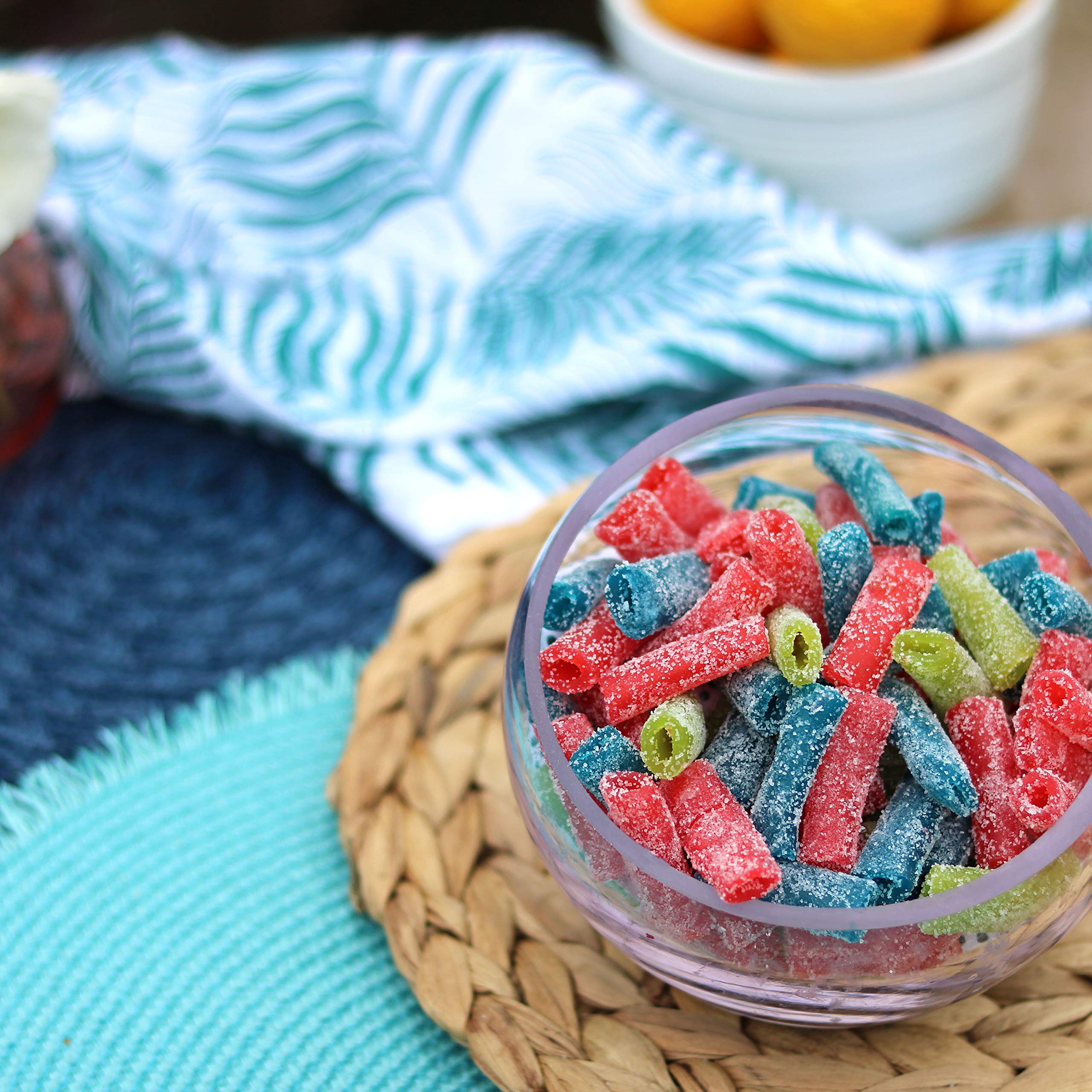 Sour Punch Bites, Blue Raspberry, Apple & Strawberry Flavors, Soft & Chewy Candy, 9oz Bag (12 Pack)