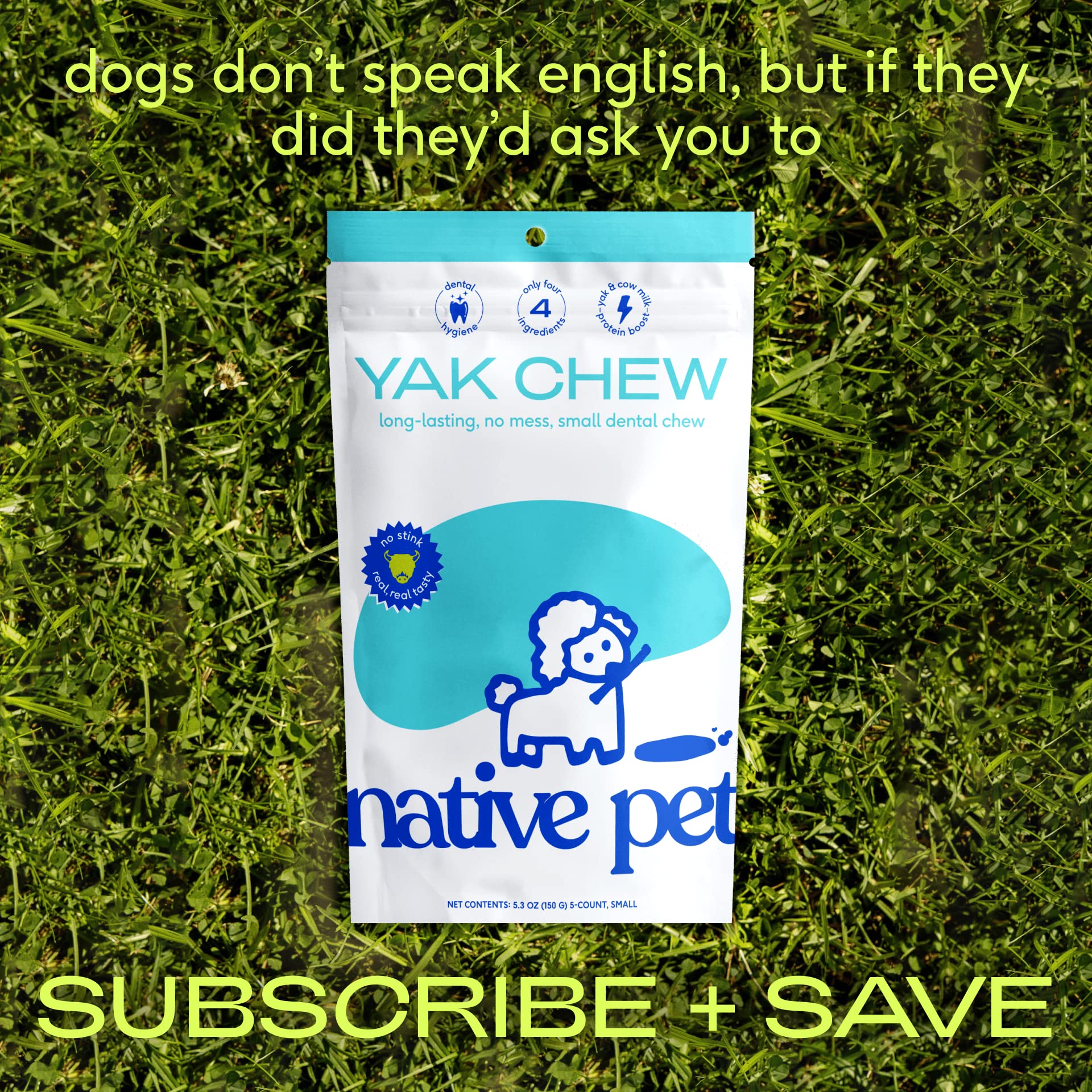 Native Pet Yak Chews (15 Small Chews)