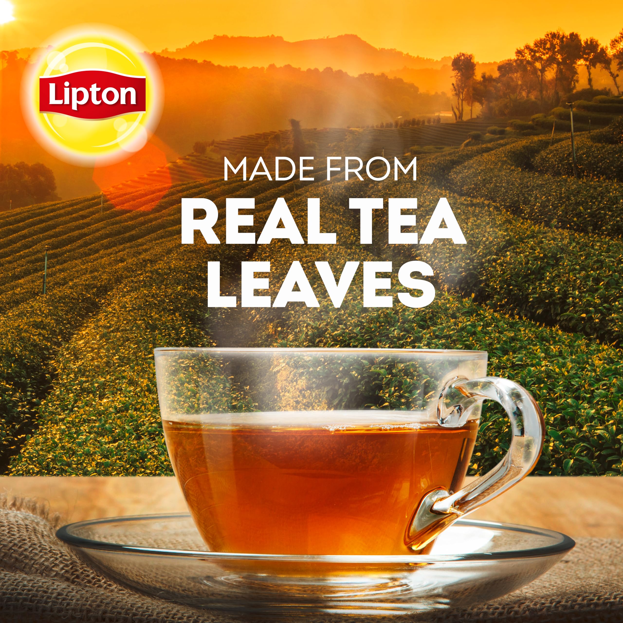 Lipton Decaf Tea Bags, Black Tea, Iced or Hot Tea, Can Support Heart Health, 50 Total Tea Bags