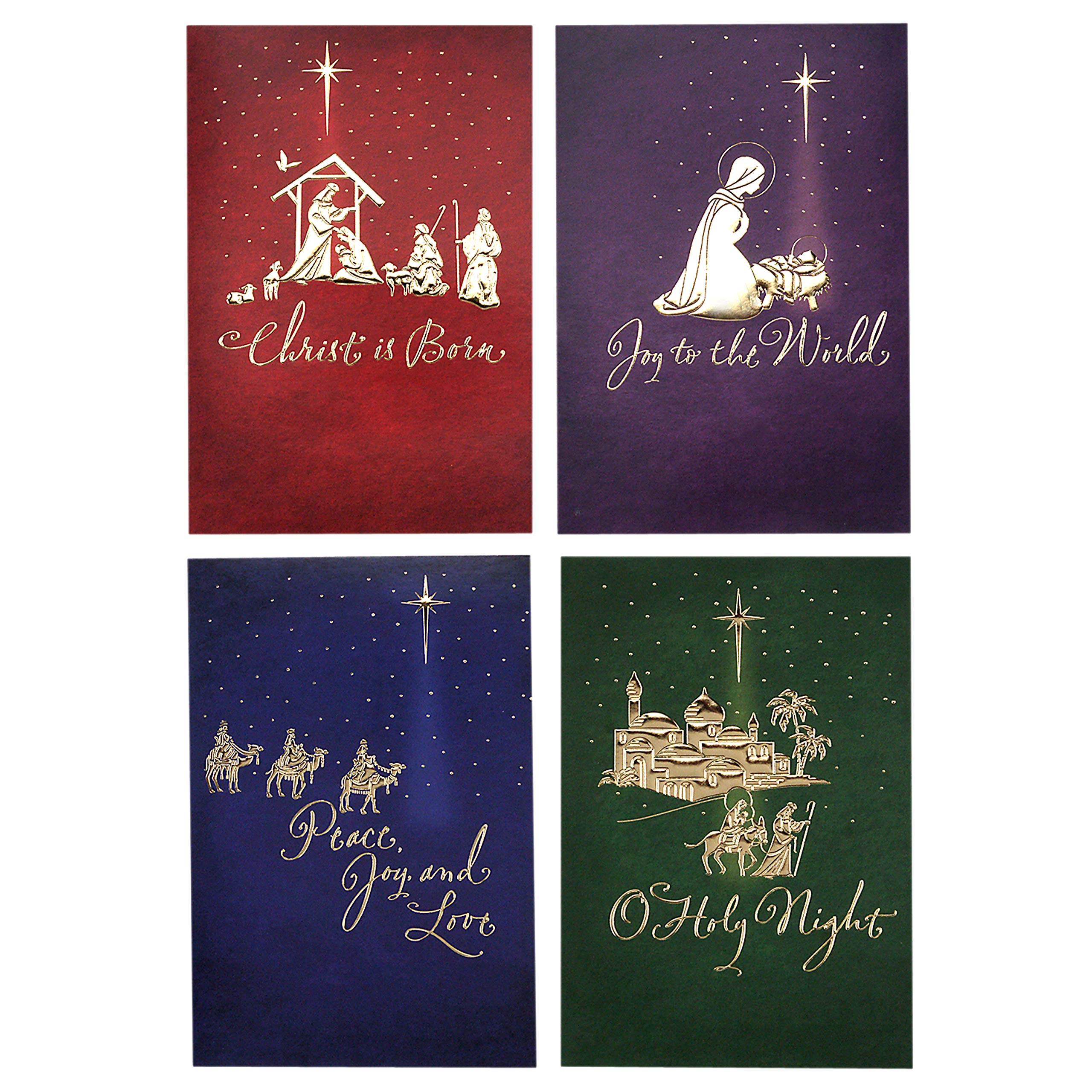 Hallmark Image Arts Religious Boxed Christmas Cards Assortment (4 Designs, 24 Christmas Cards with Envelopes)