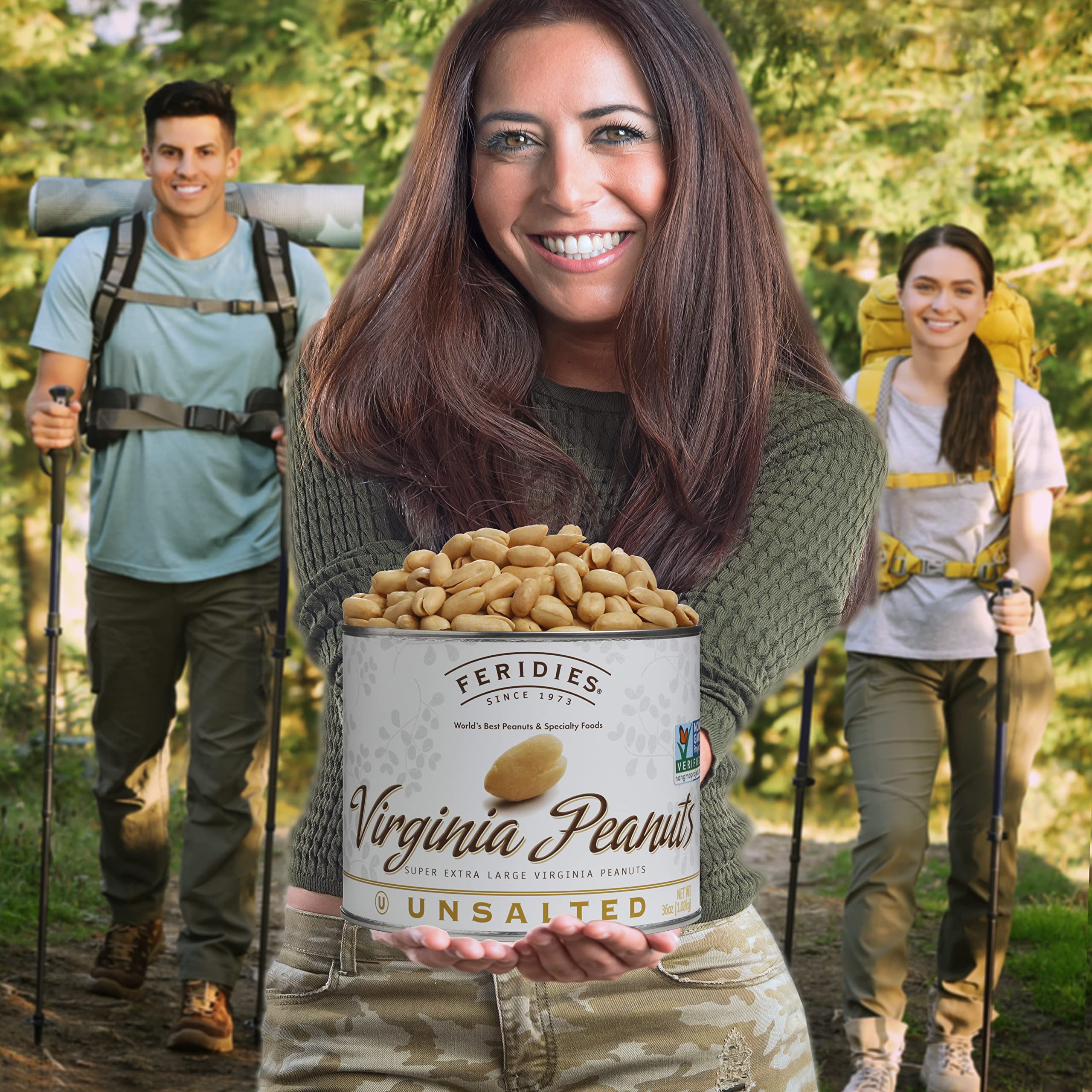 36 oz Can Unsalted Virginia Peanuts