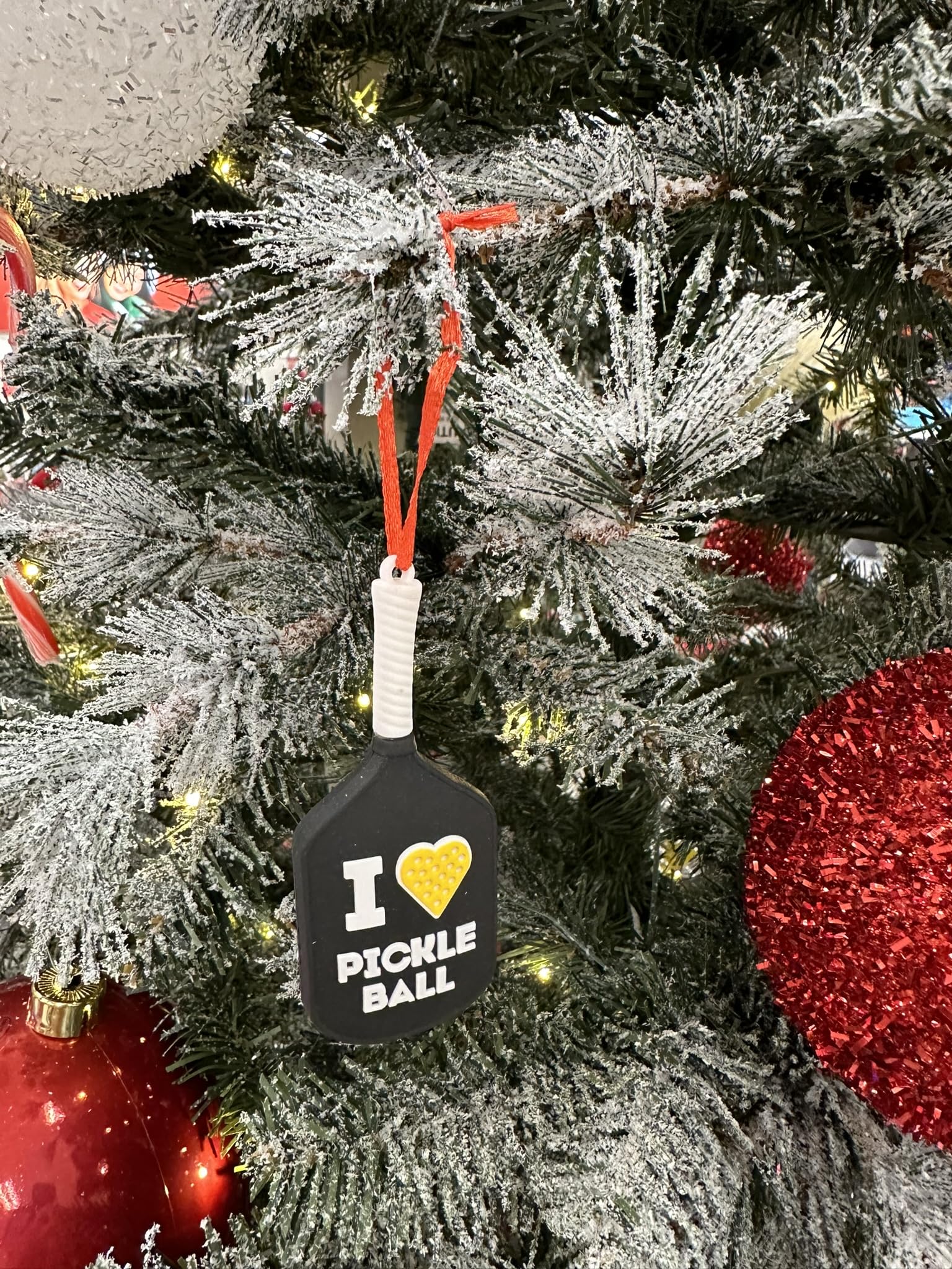 Pickleball Ornament Pickleball Gifts - Miniature Pickleball Paddle, 2024 Pickleball Ornament for Christmas Tree, Gifts for Pickleball Lovers, White Elephant Gifts, Stocking Stuffers for Men & Women