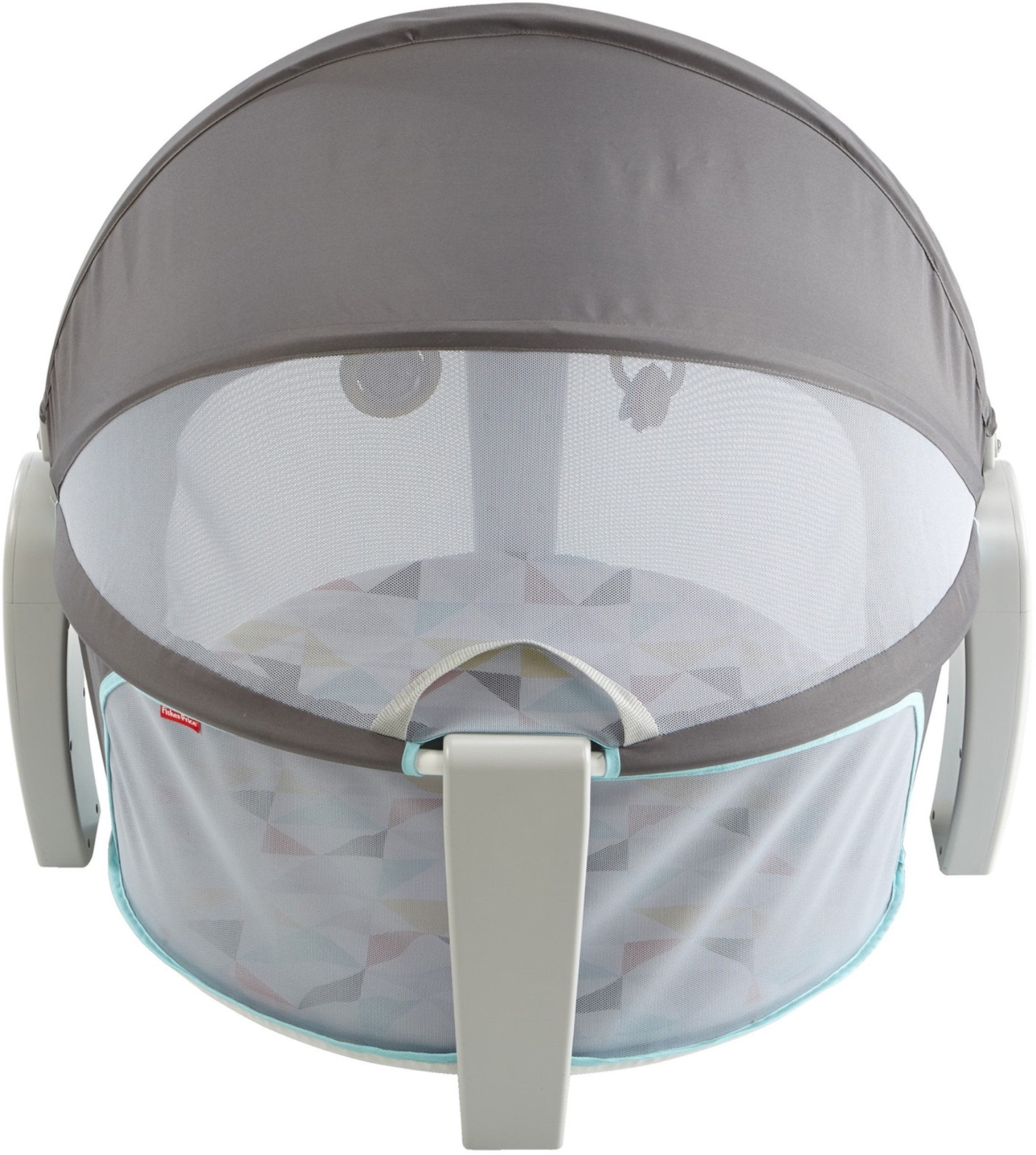 Fisher-Price Portable Bassinet On-The-Go Baby Dome, Travel Play Space with Developmental Newborn Toys & Canopy, Windmill