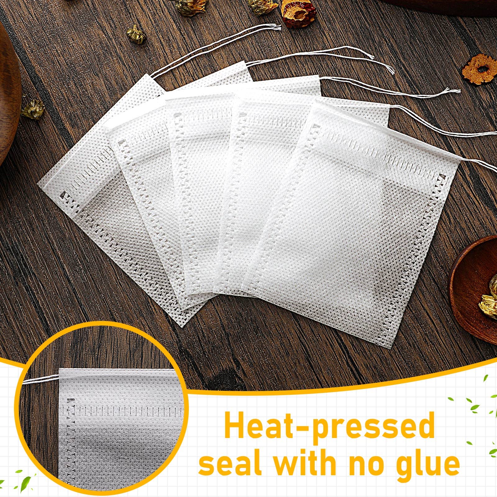 1000 Pcs Disposable Tea Bags for Loose Leaf Tea Drawstring Empty Tea Bags Bulk Tea Filter Bags Tea Sachets Infuser Strainers for Loose Tea Coffee Spice Herbs(2.75 X 3.54 Inch)